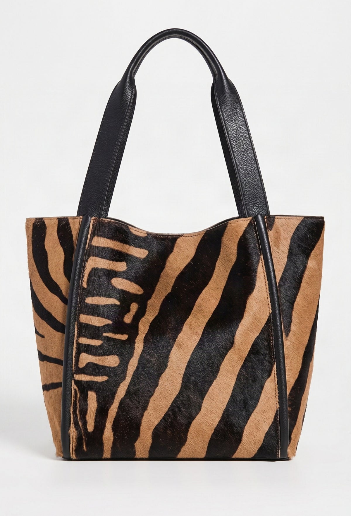 Tala Large Leather Tote Bag - Zebra