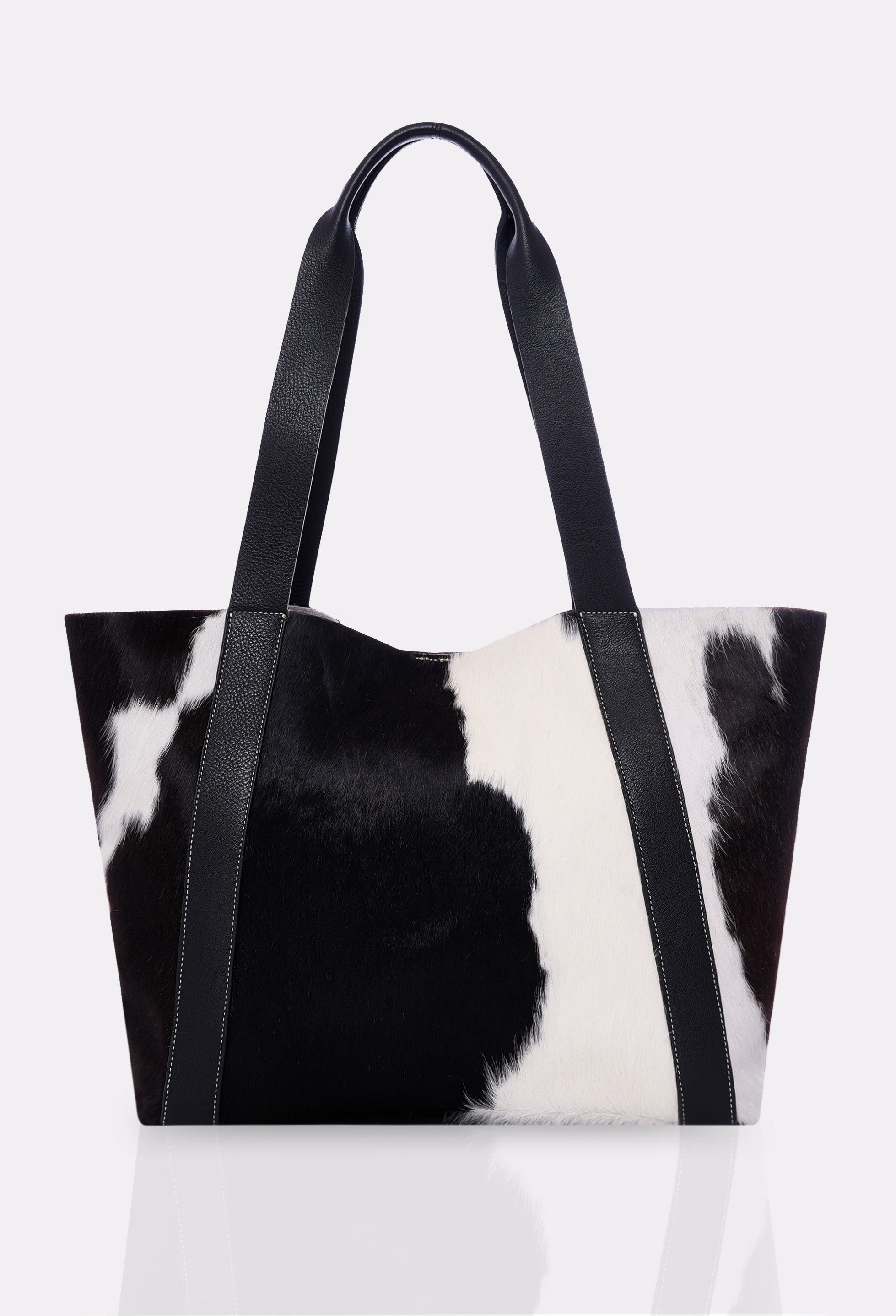 Large Cowhide Tote Bag 'Pampa' - Black