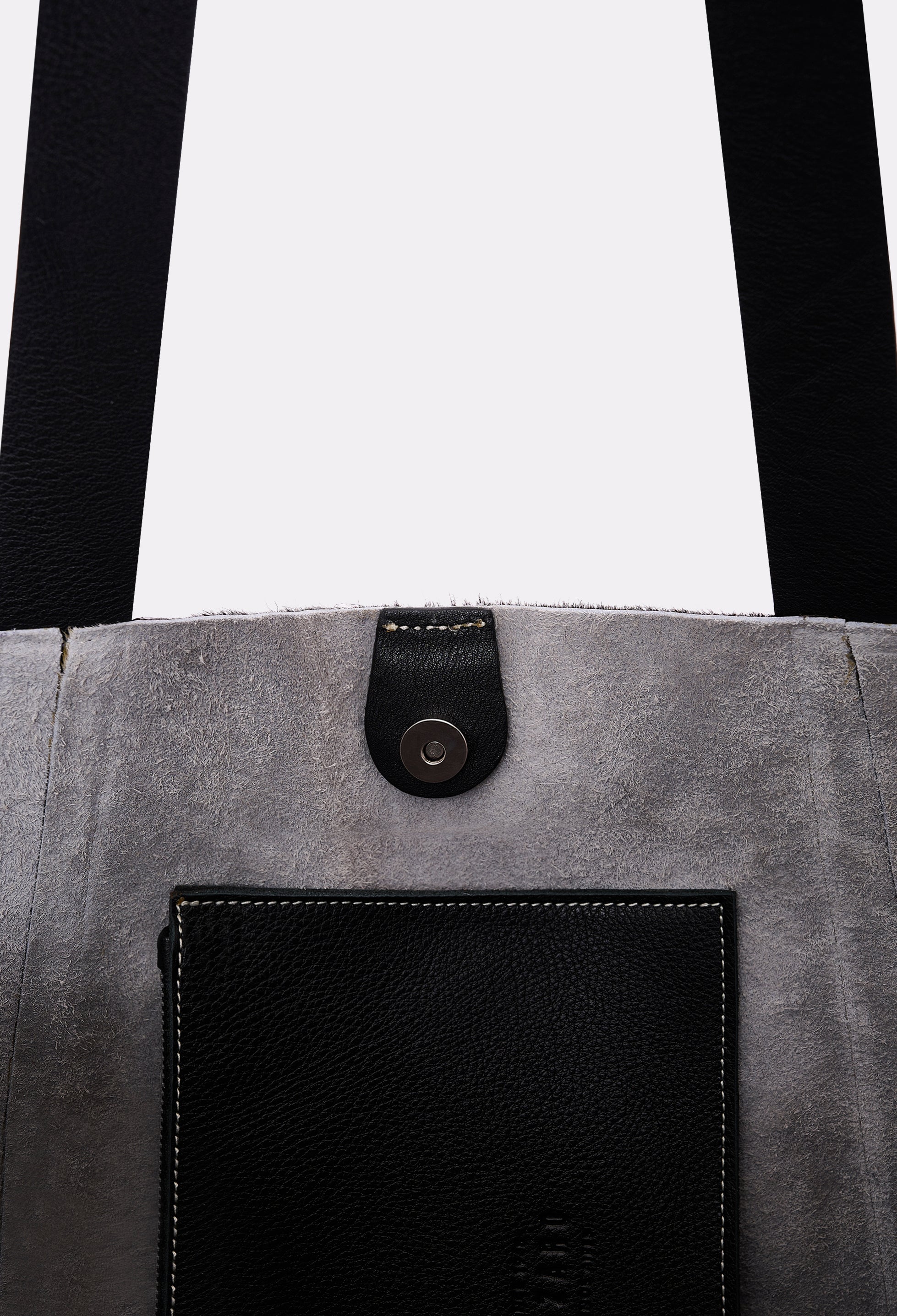 Large Cowhide Tote Bag 'Pampa' - Black