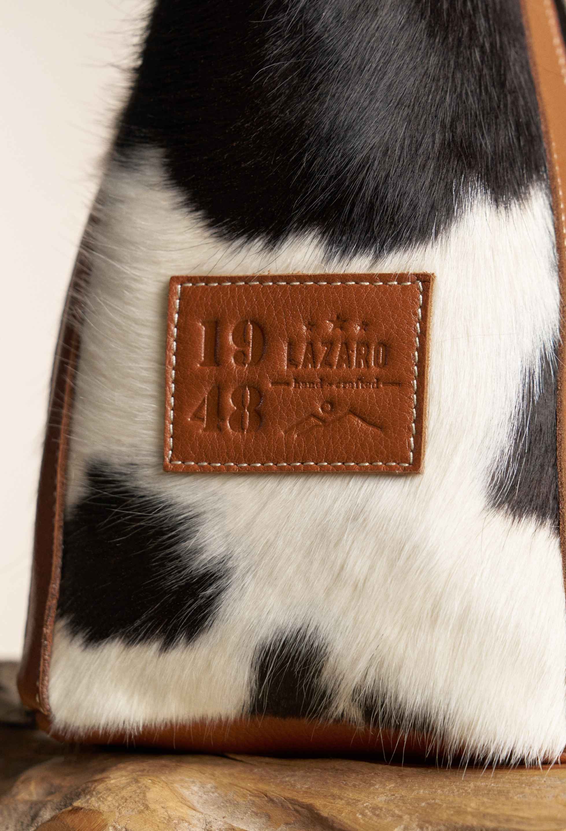 Large Cowhide Tote Bag 'Pampa' - Tan