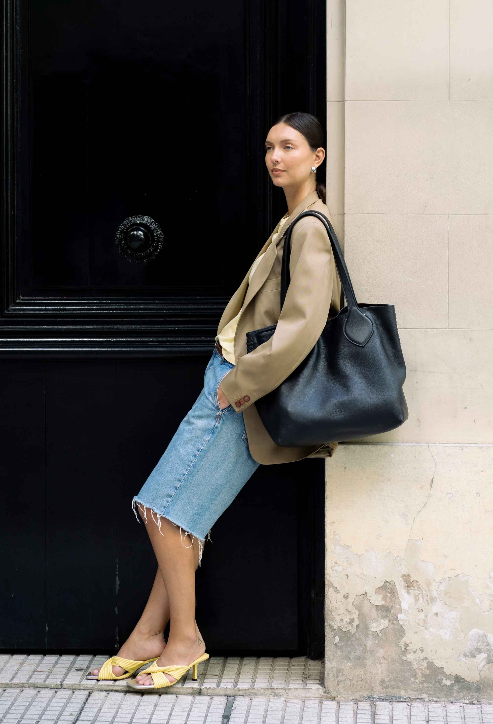 Large Tote Bag 'Coya' - Black