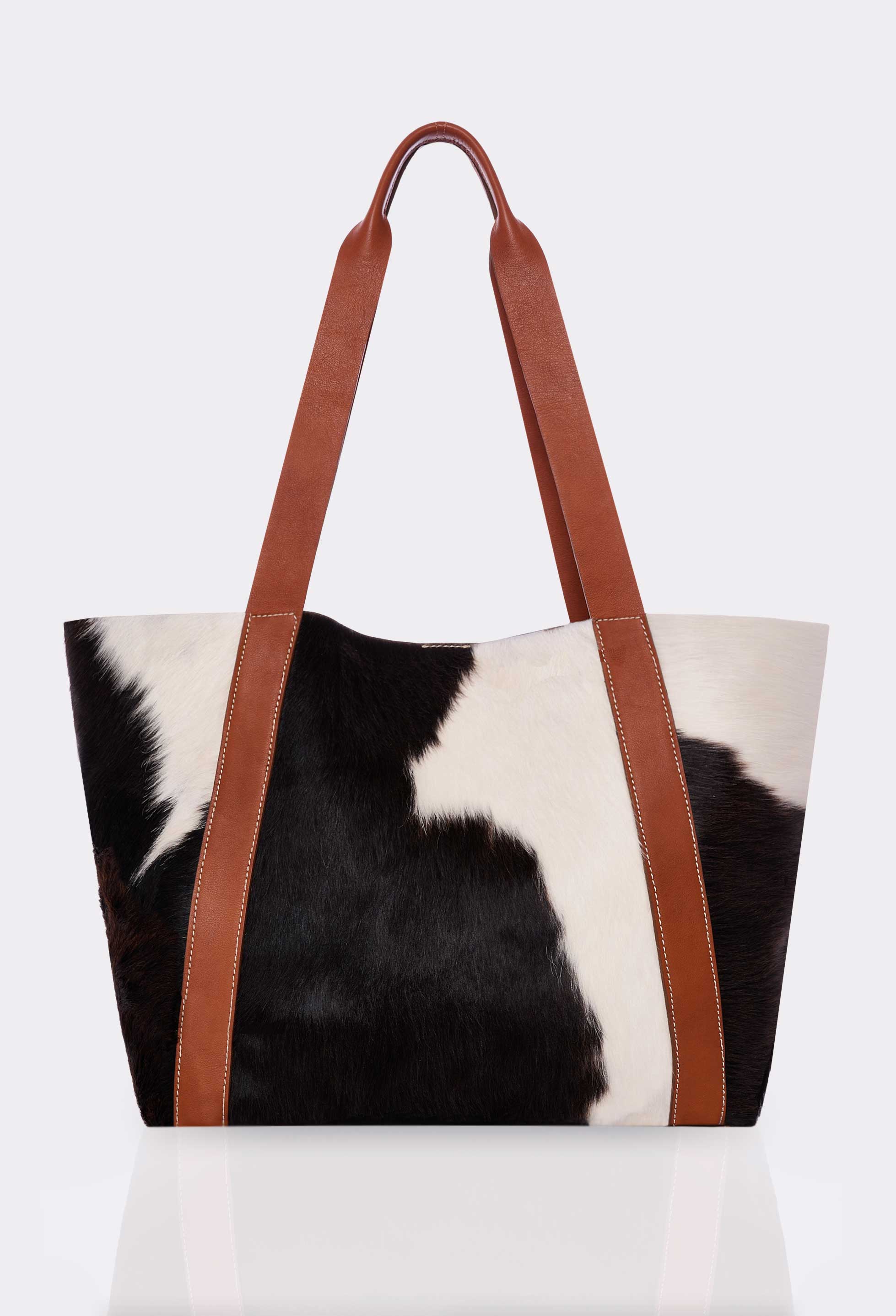 Large Cowhide Tote Bag 'Pampa' - Tan