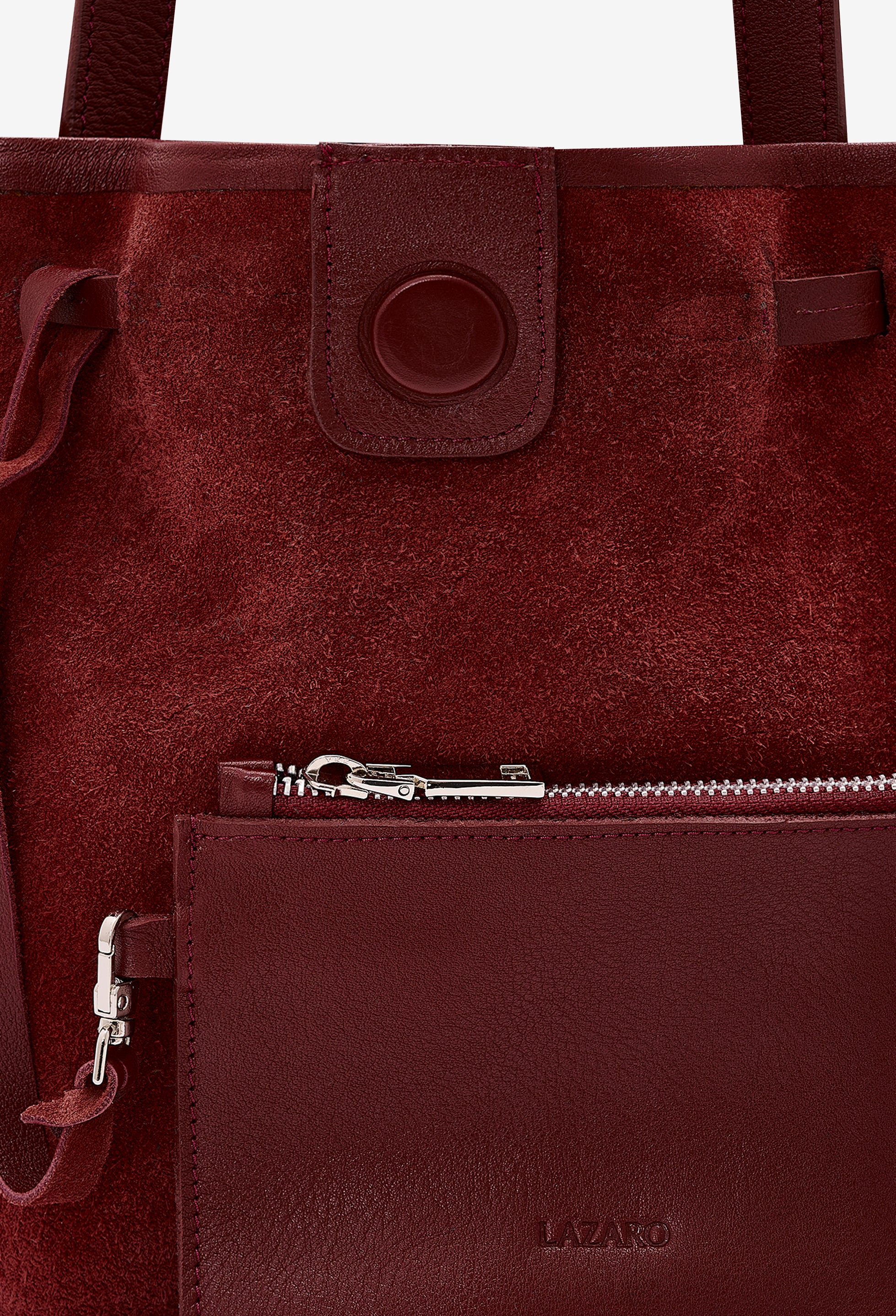 Coya Small Leather Bucket Bag - Burgundy