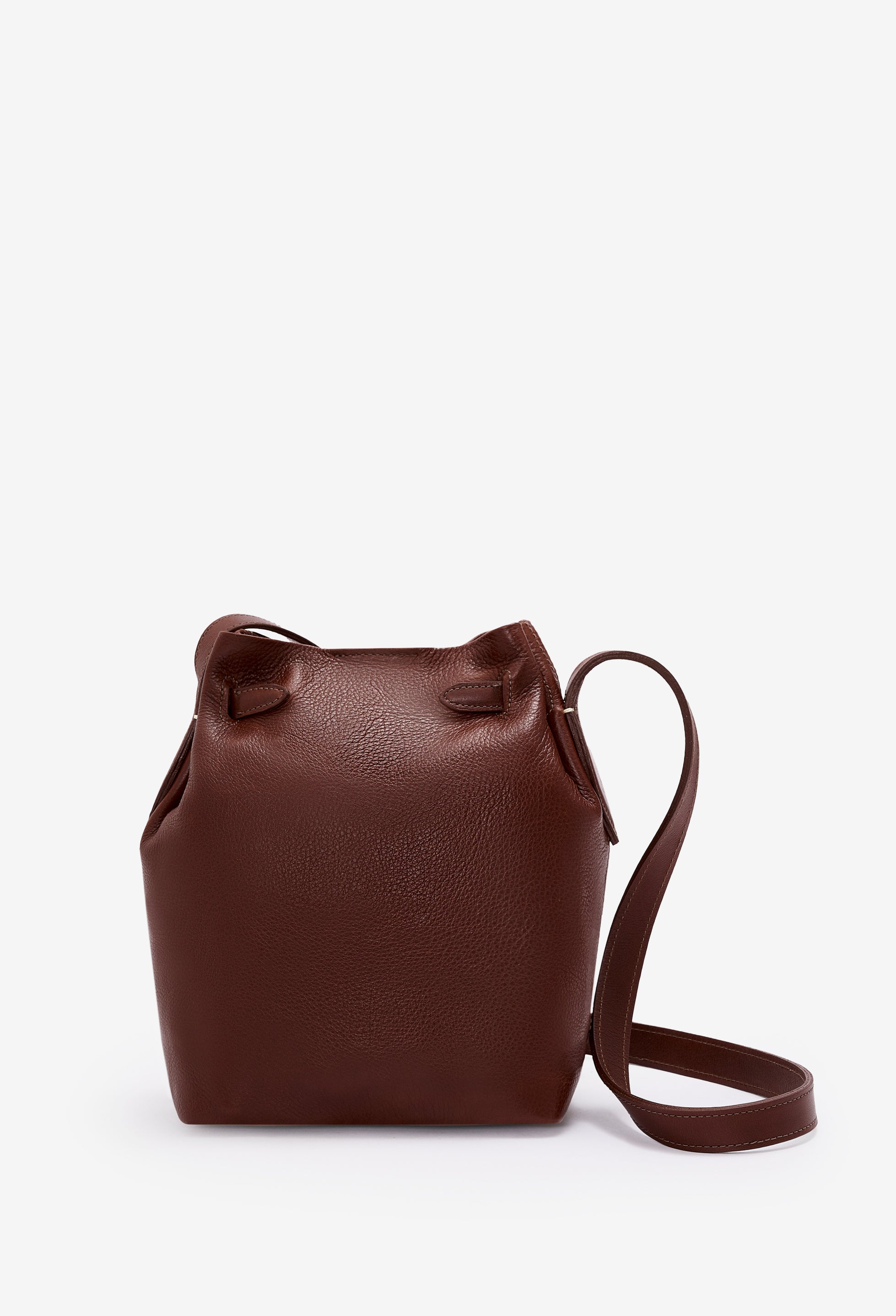 Coya Small Leather Bucket Bag - Brown