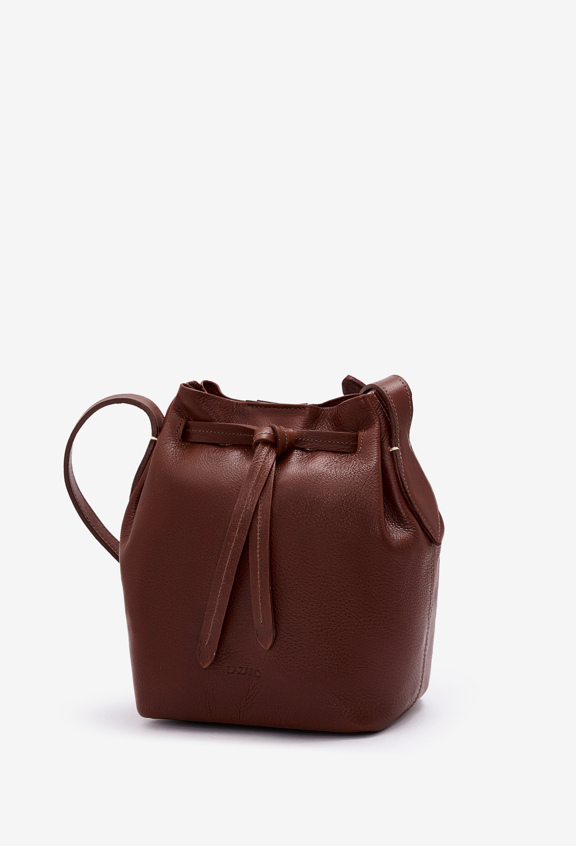 Coya Small Leather Bucket Bag - Brown
