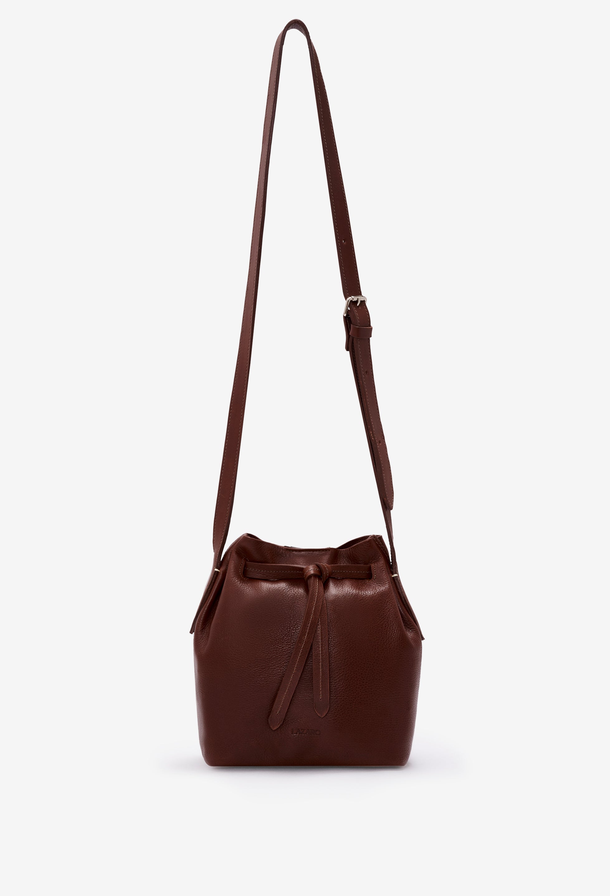 Coya Small Leather Bucket Bag - Brown