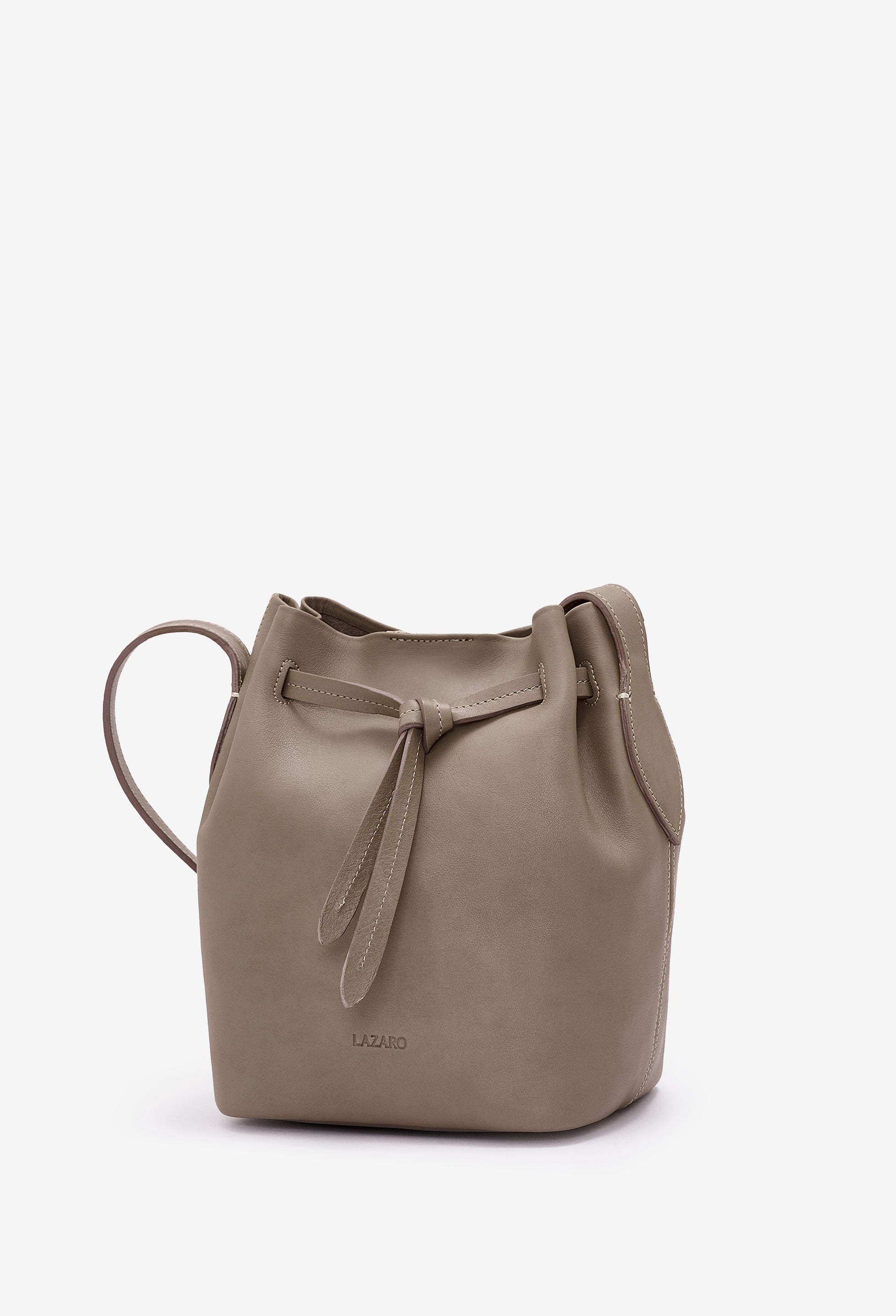 Coya Small Leather Bucket Bag - Mink