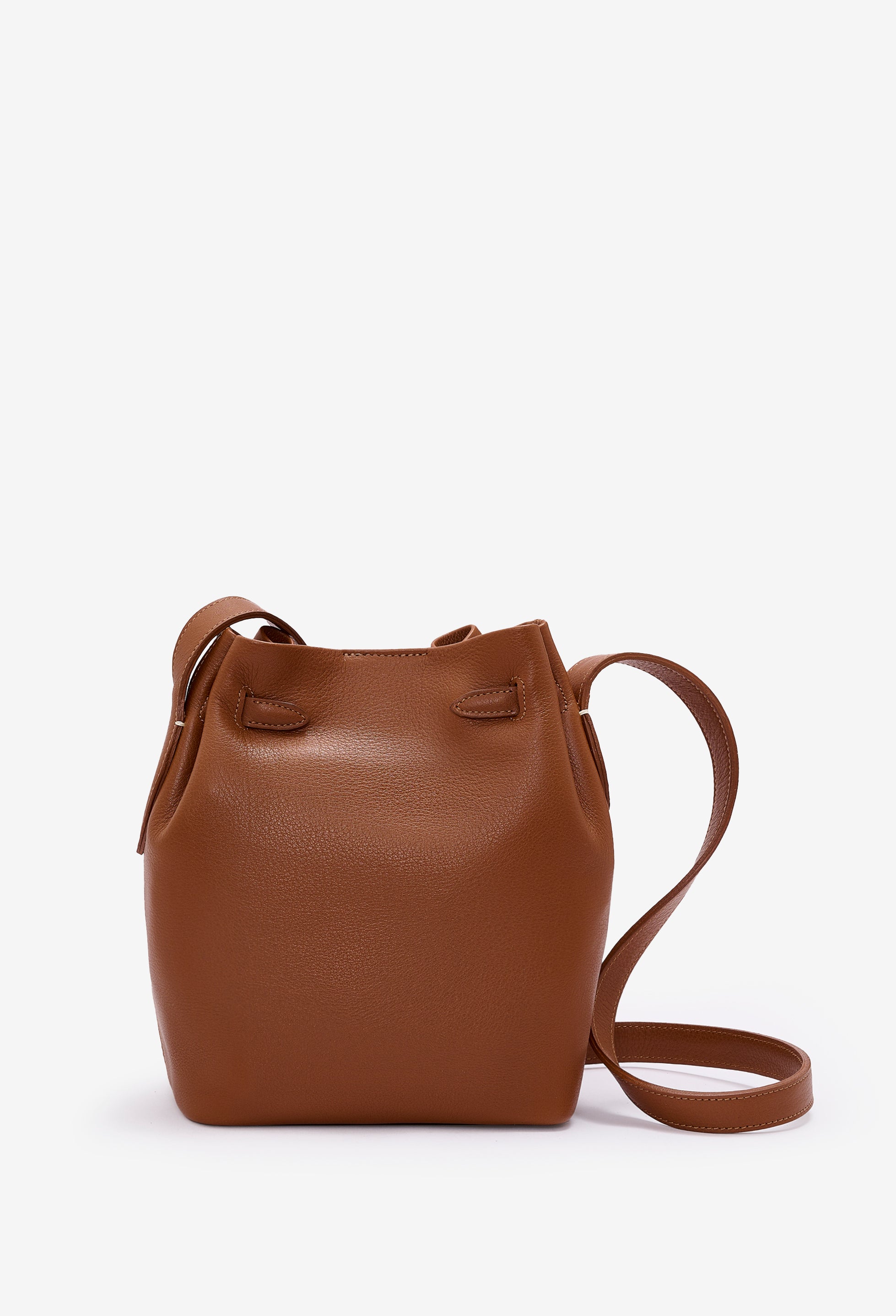 Coya Small Leather Bucket Bag - Cognac