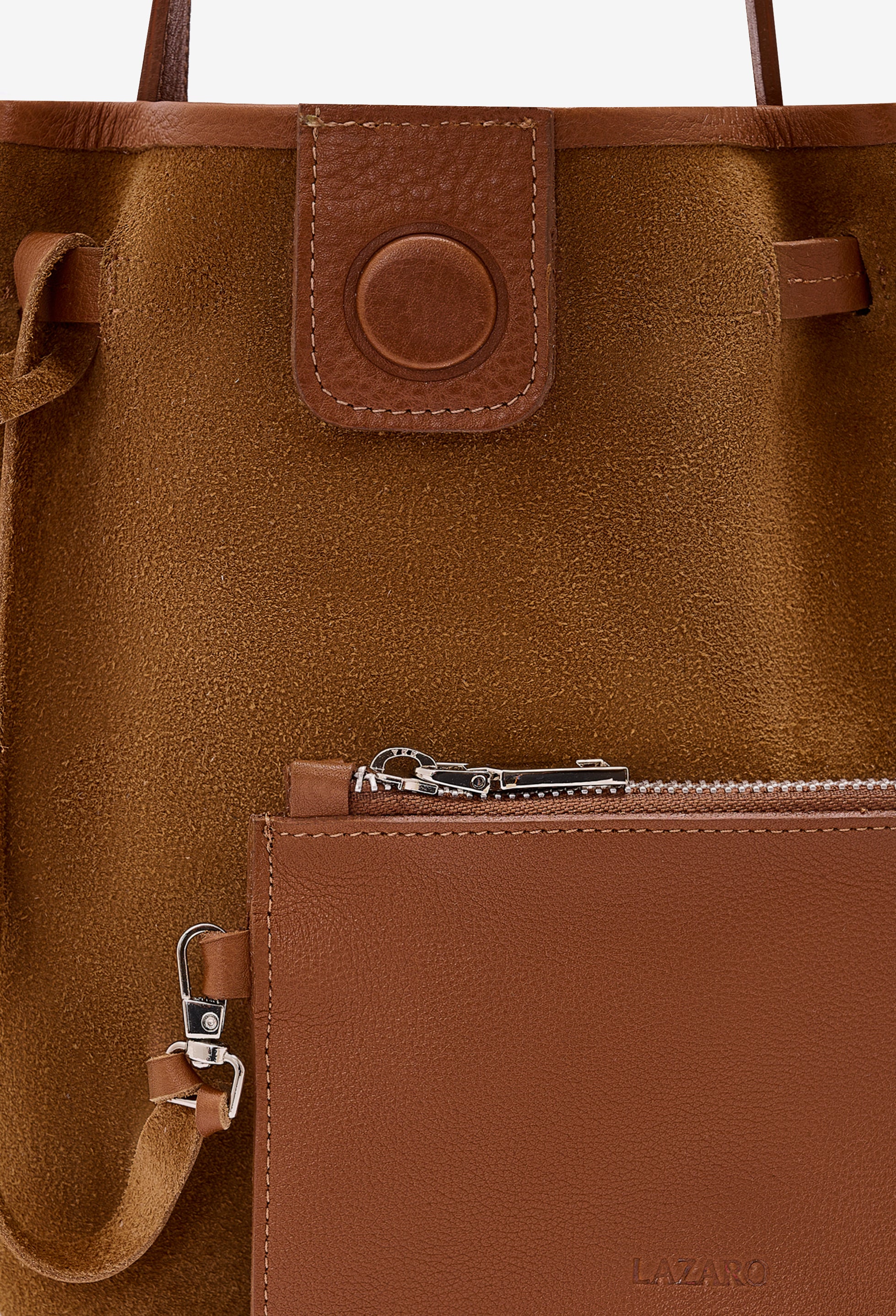 Coya Small Leather Bucket Bag - Cognac