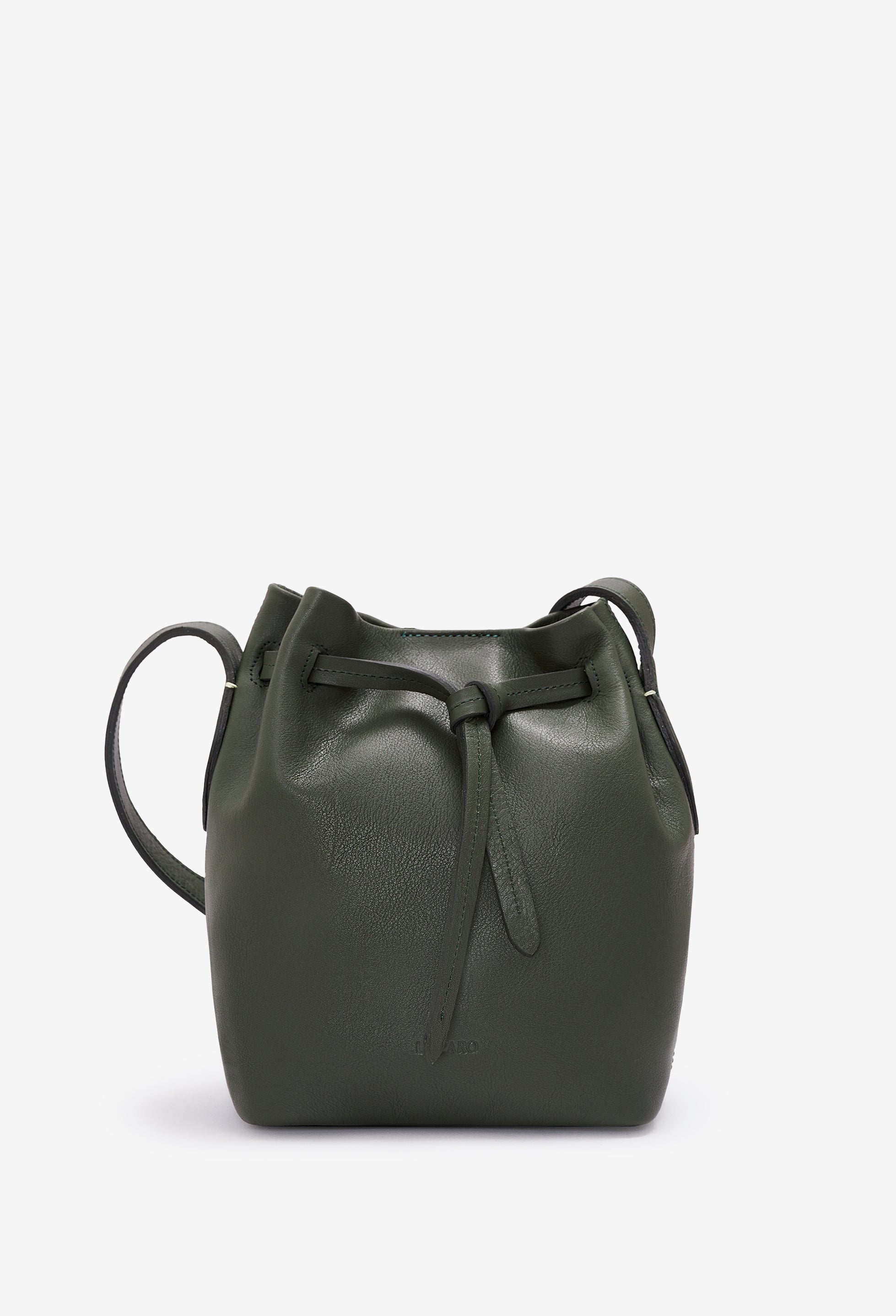 Coya Small Leather Bucket Bag - Olive