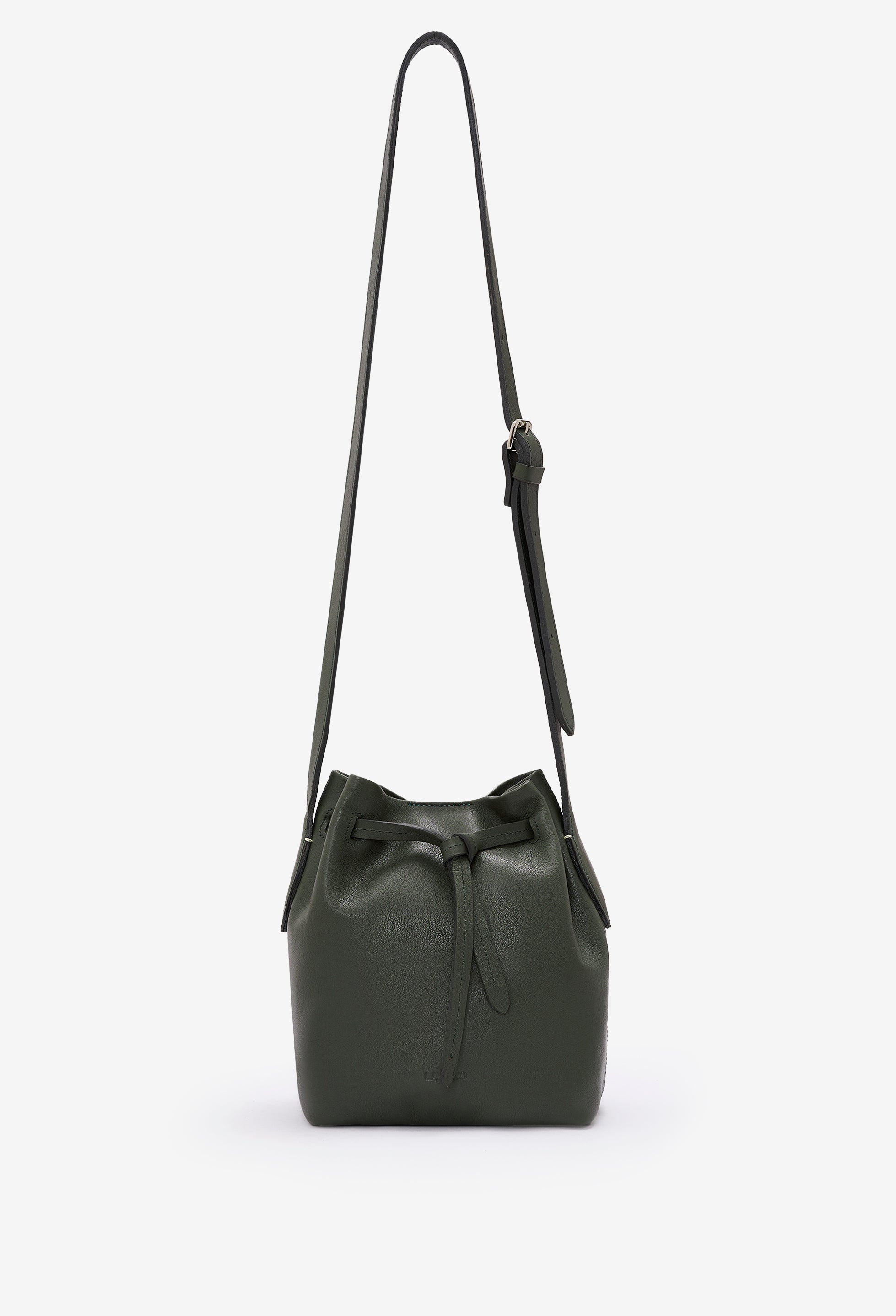 Coya Small Leather Bucket Bag - Olive