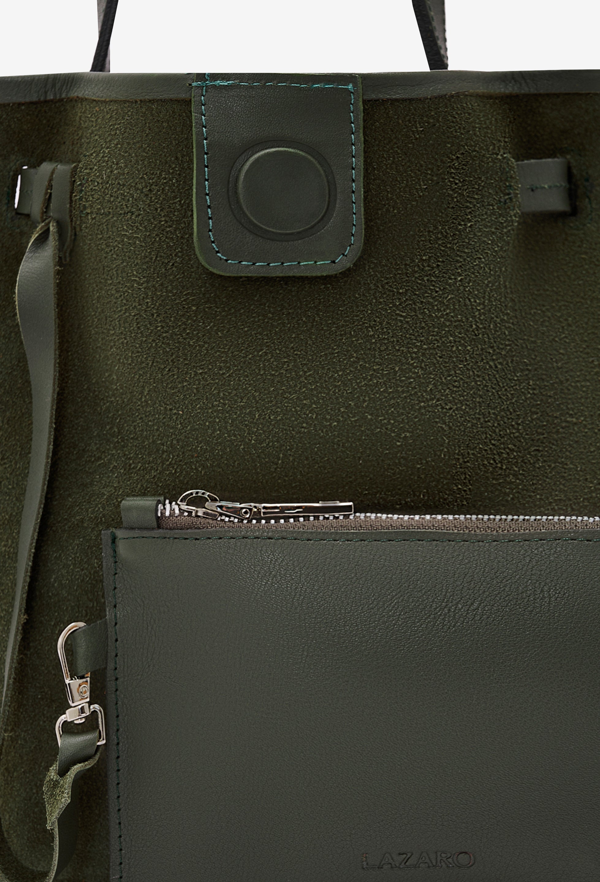 Coya Small Leather Bucket Bag - Olive