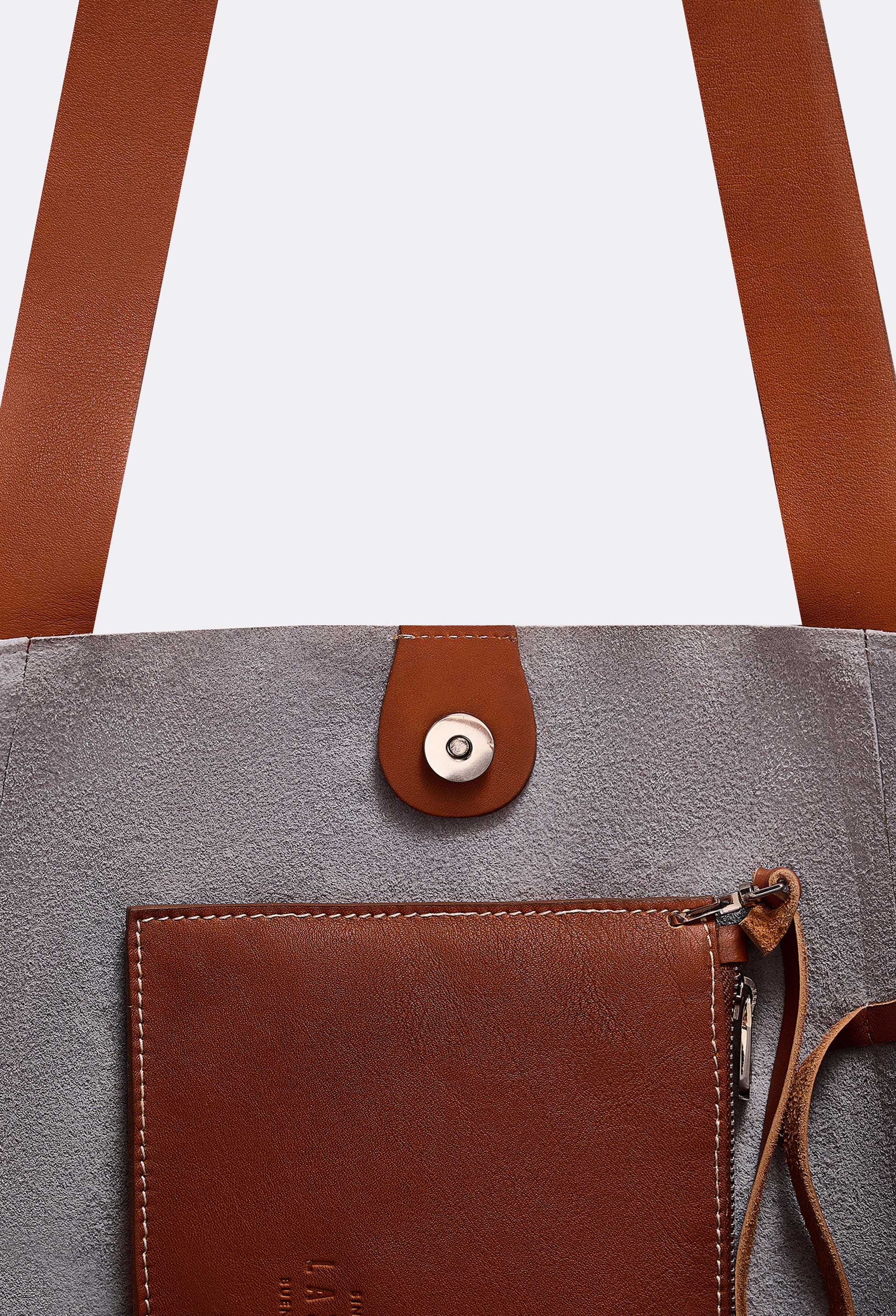 Large Cowhide Tote Bag 'Pampa' - Tan
