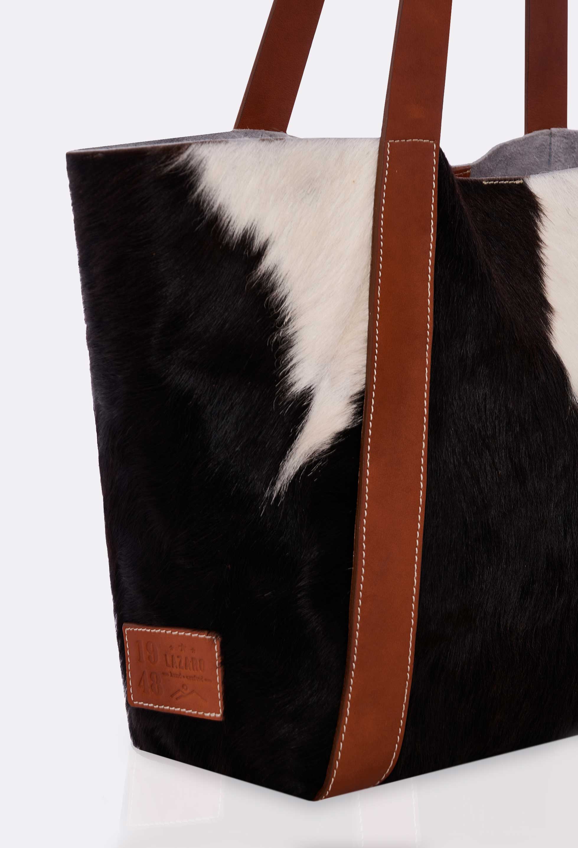 Large Cowhide Tote Bag 'Pampa' - Tan
