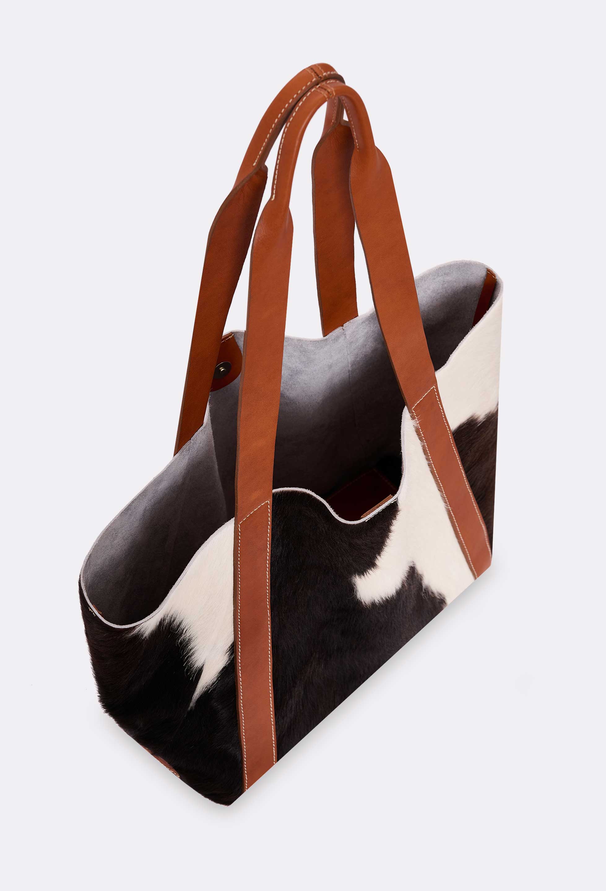 Large Cowhide Tote Bag 'Pampa' - Tan