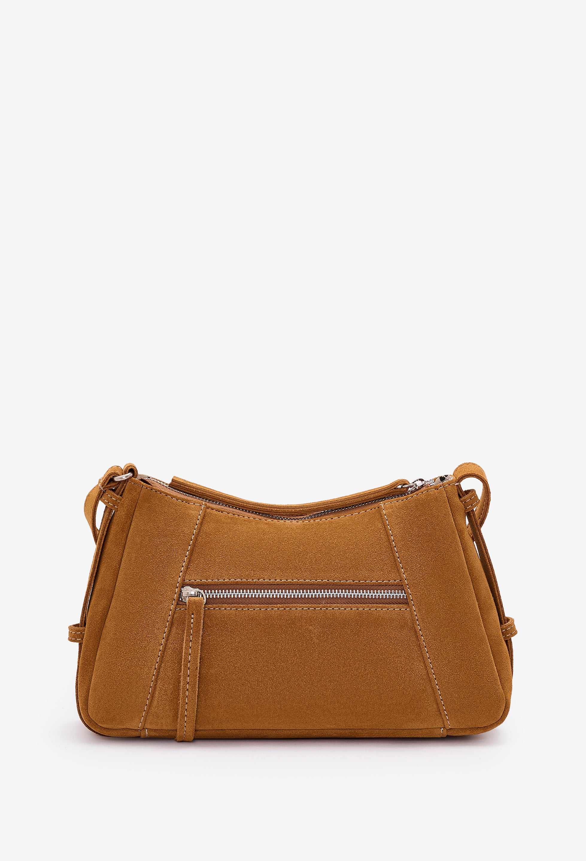 Nina Baguette Bag - Caramel Suede