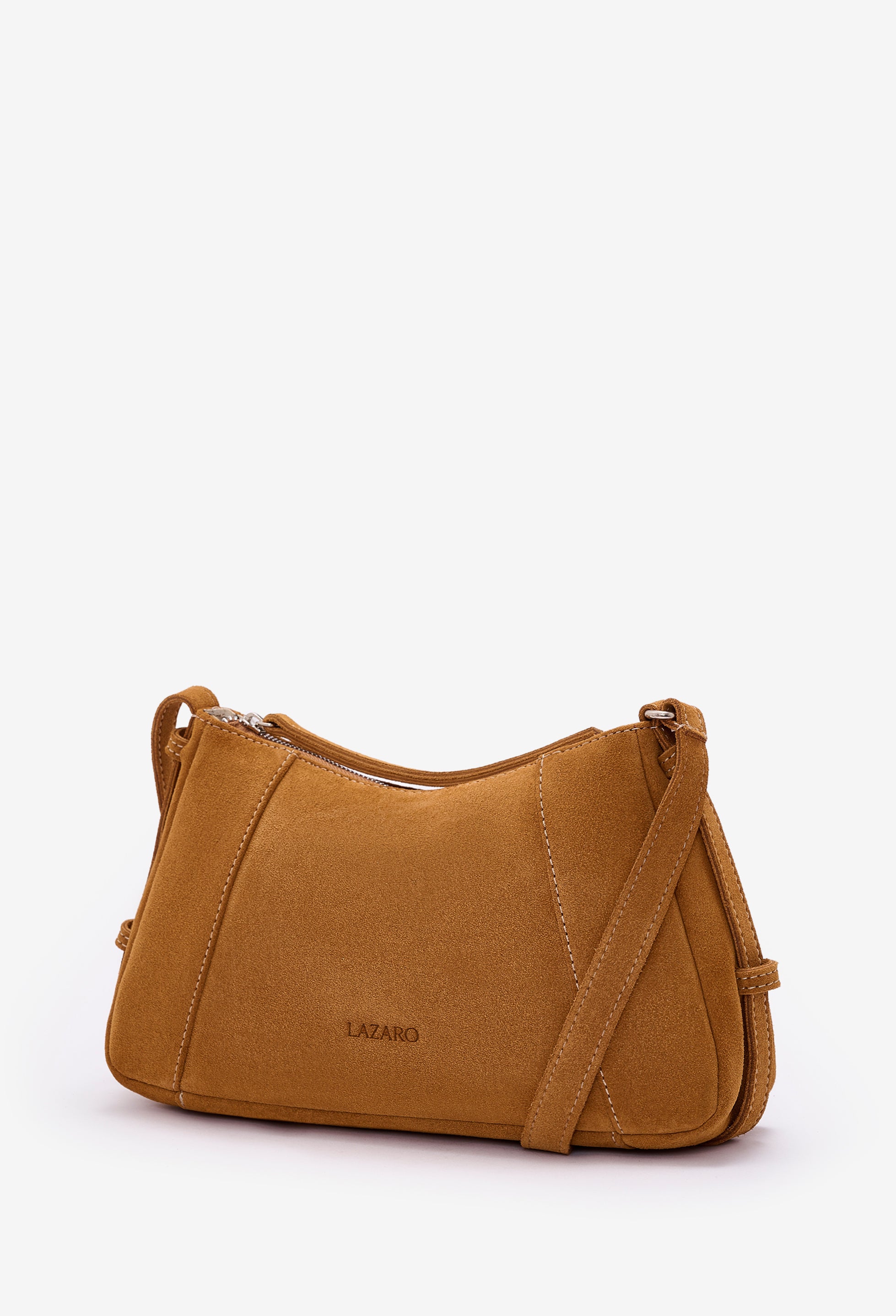 Nina Baguette Bag - Caramel Suede