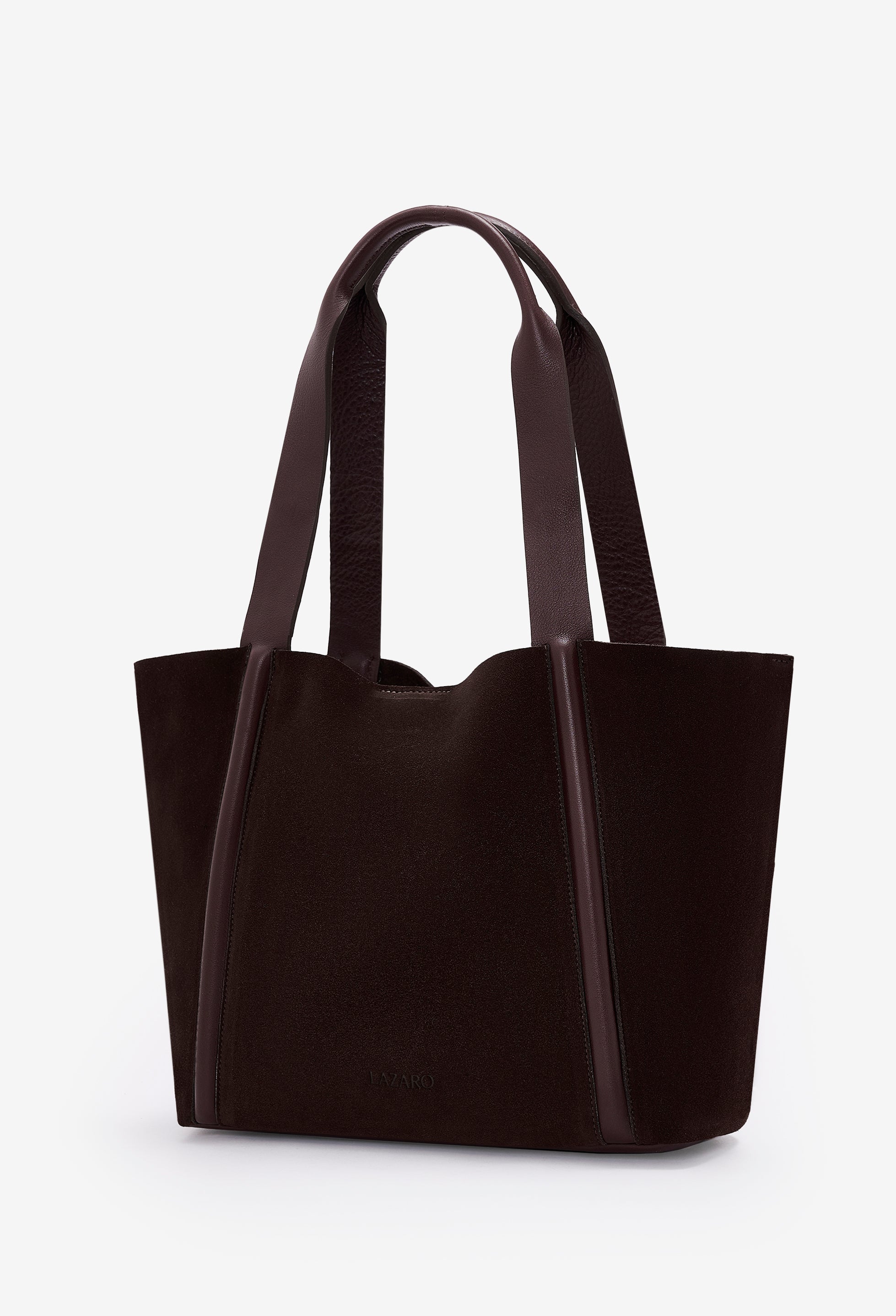 Sami Leather Tote Bag - Brown Suede