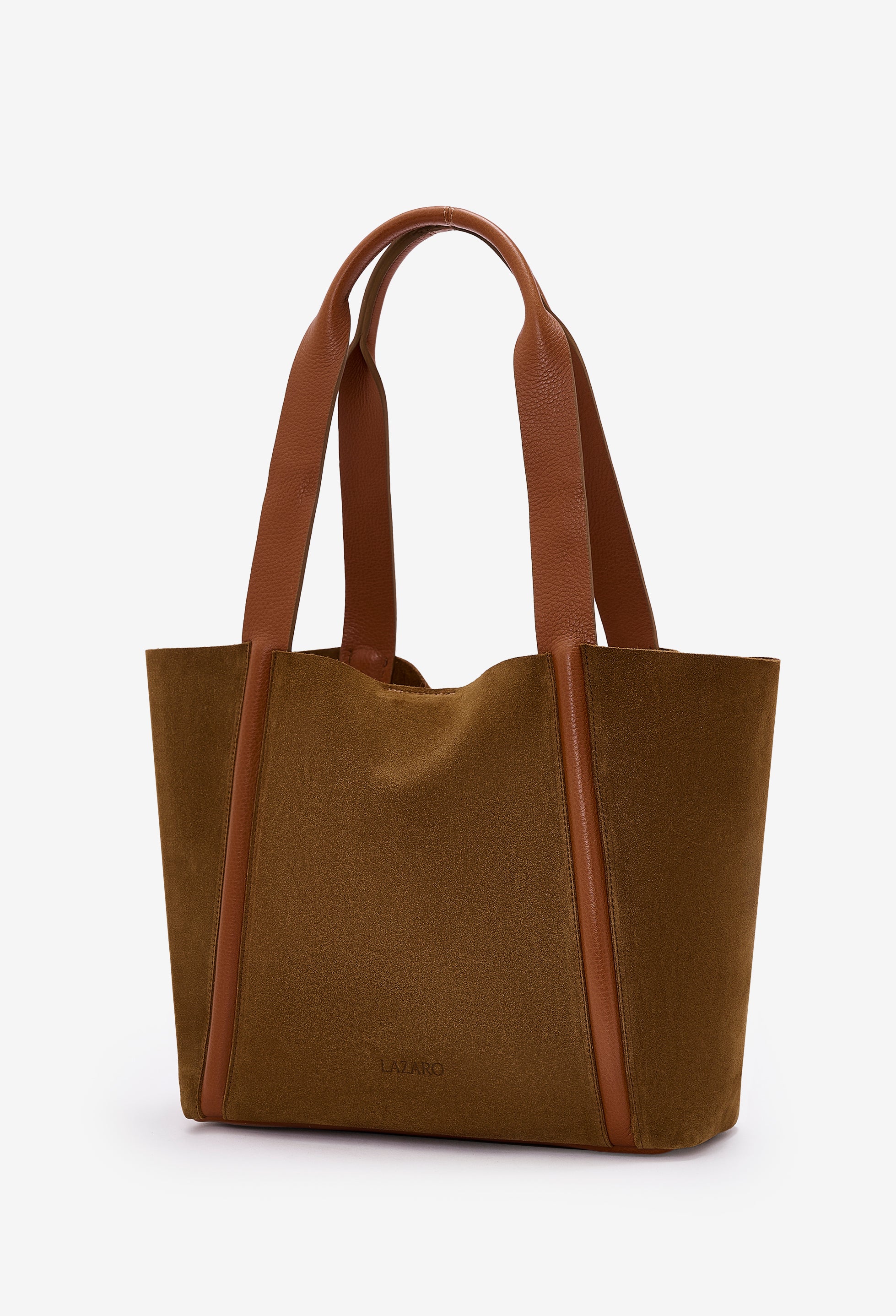 Sami Leather Tote Bag - Tan Suede