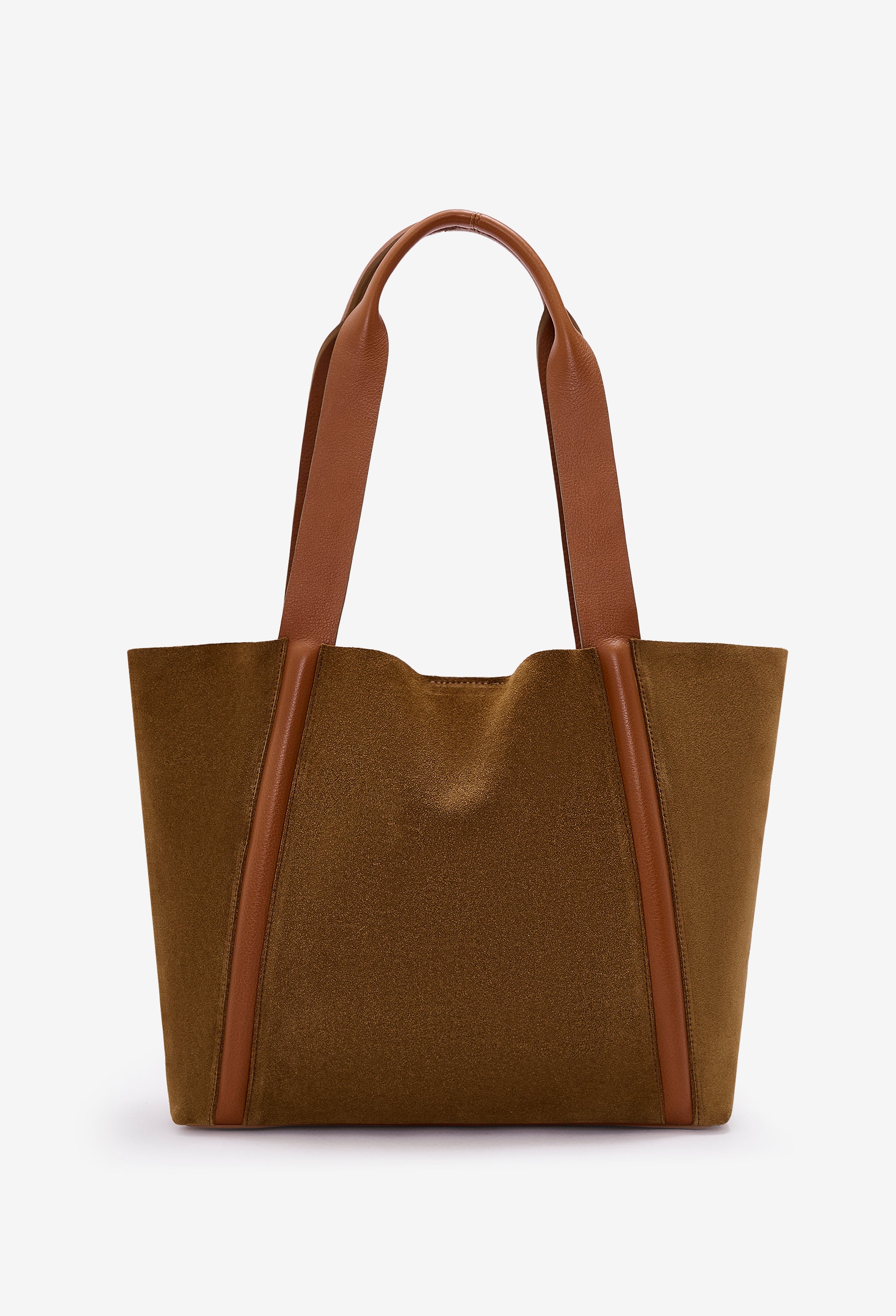 Sami Leather Tote Bag - Tan Suede