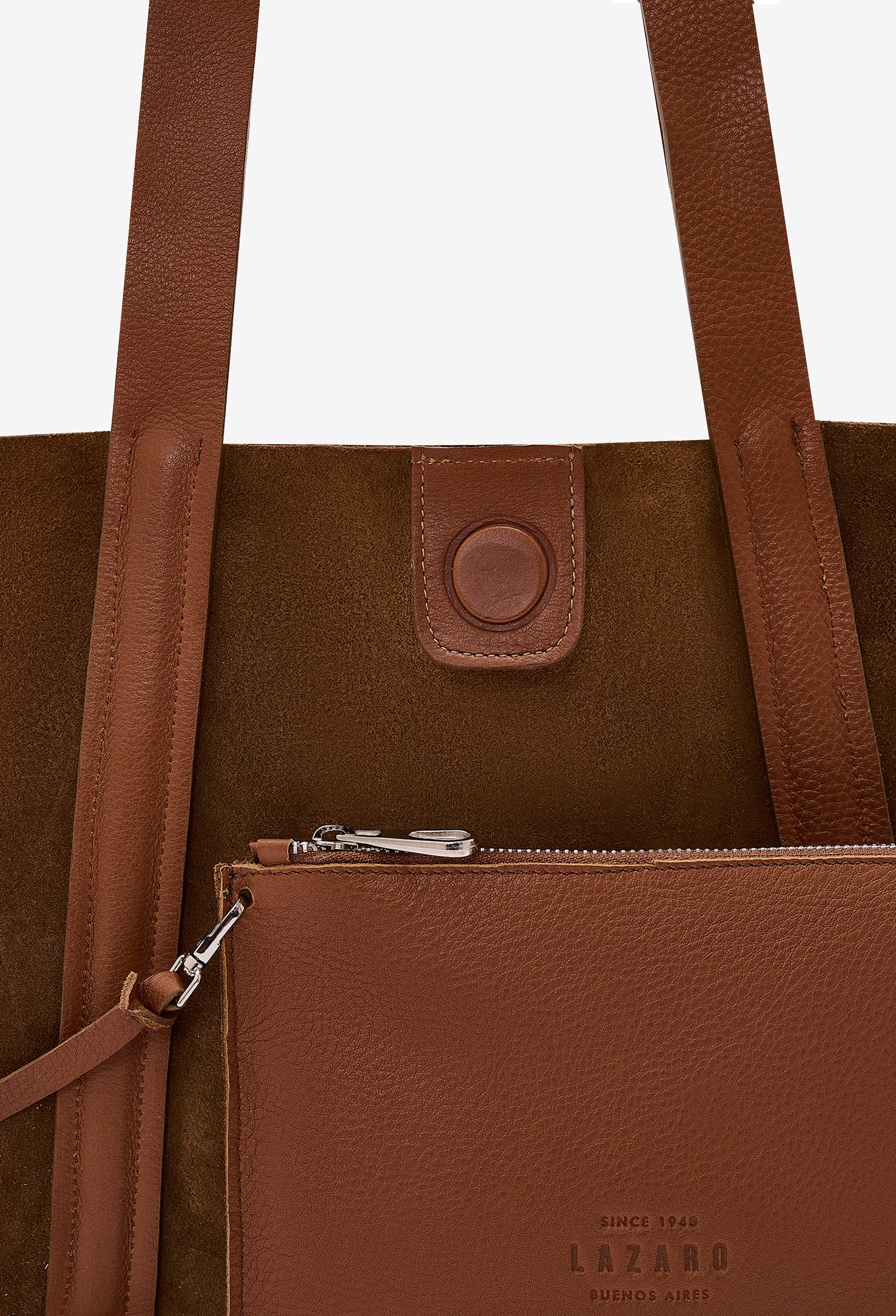 Sami Leather Tote Bag - Tan Suede