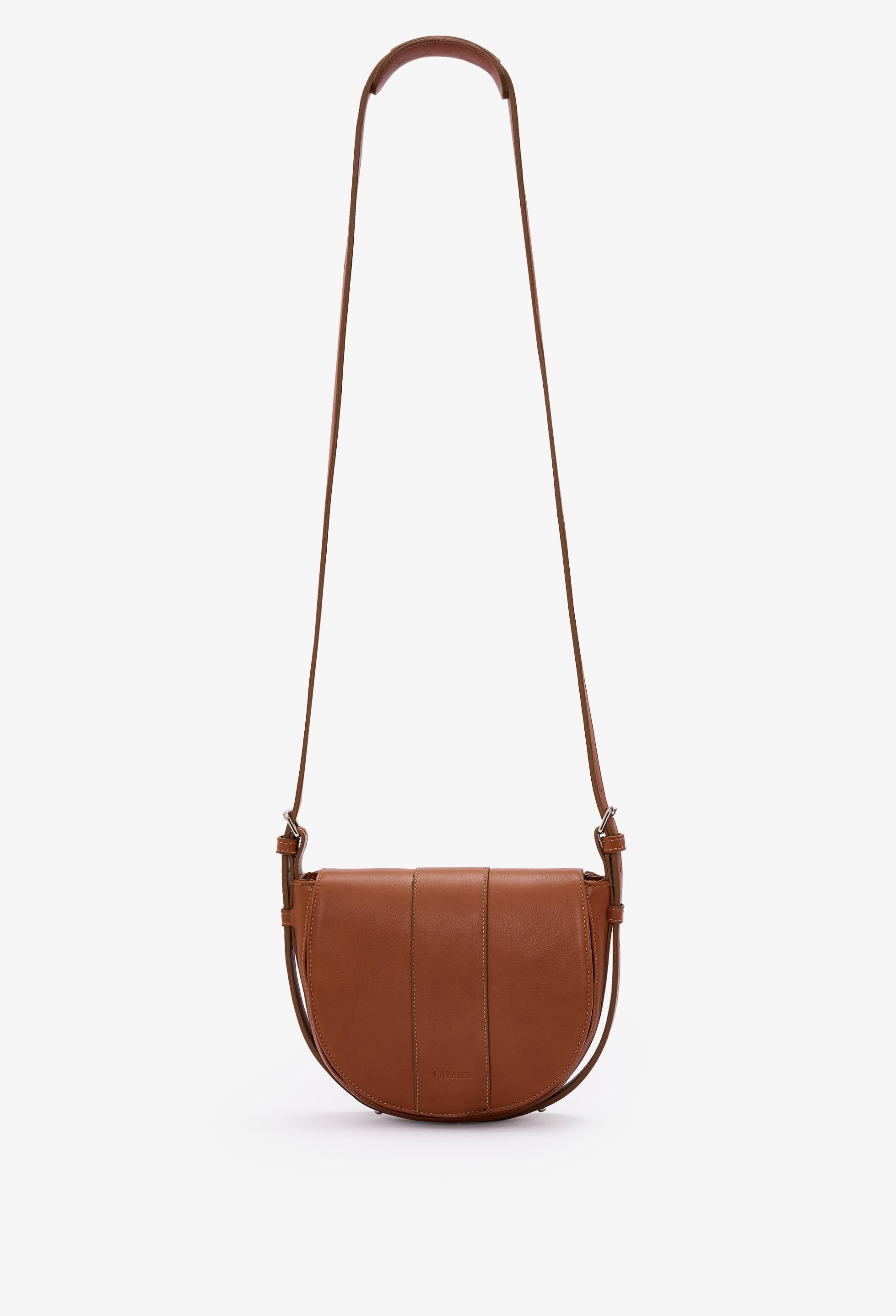 Sisa Leather Saddle Bag - Cognac