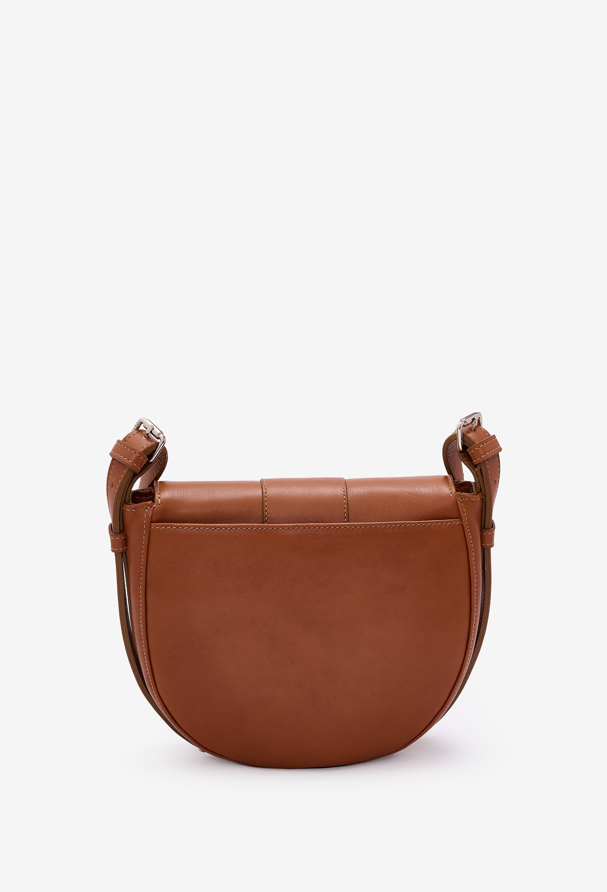 Sisa Leather Saddle Bag - Cognac