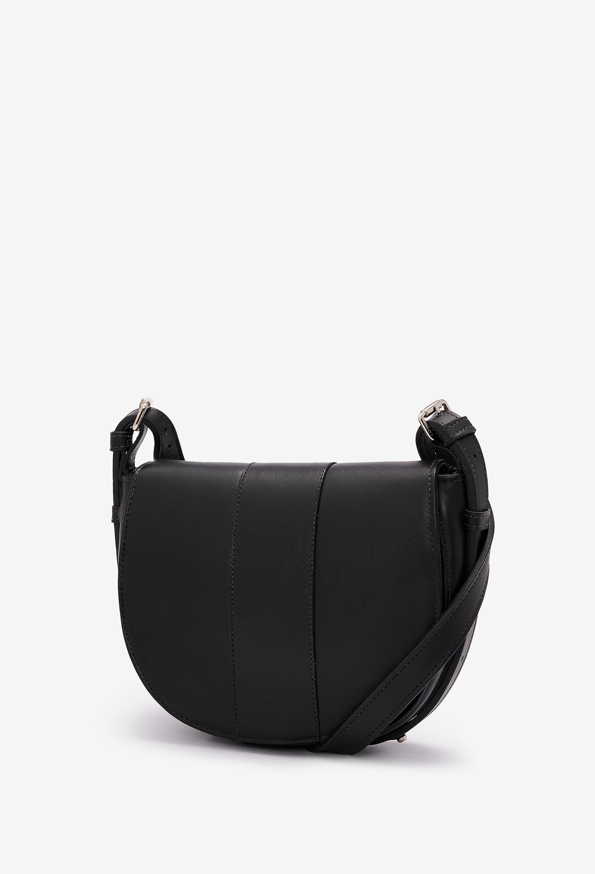 Sisa Leather Saddle Bag - Black