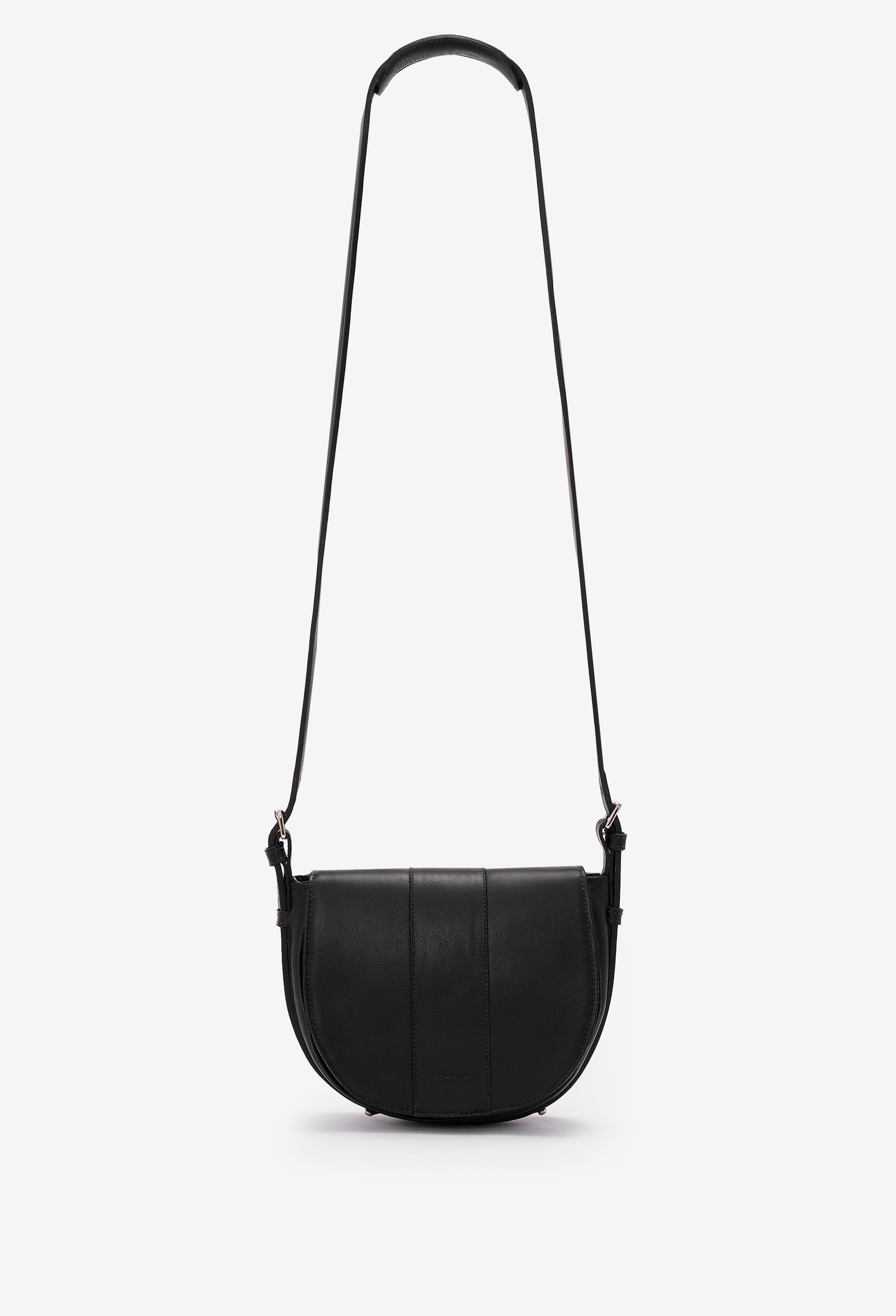 Sisa Leather Saddle Bag - Black