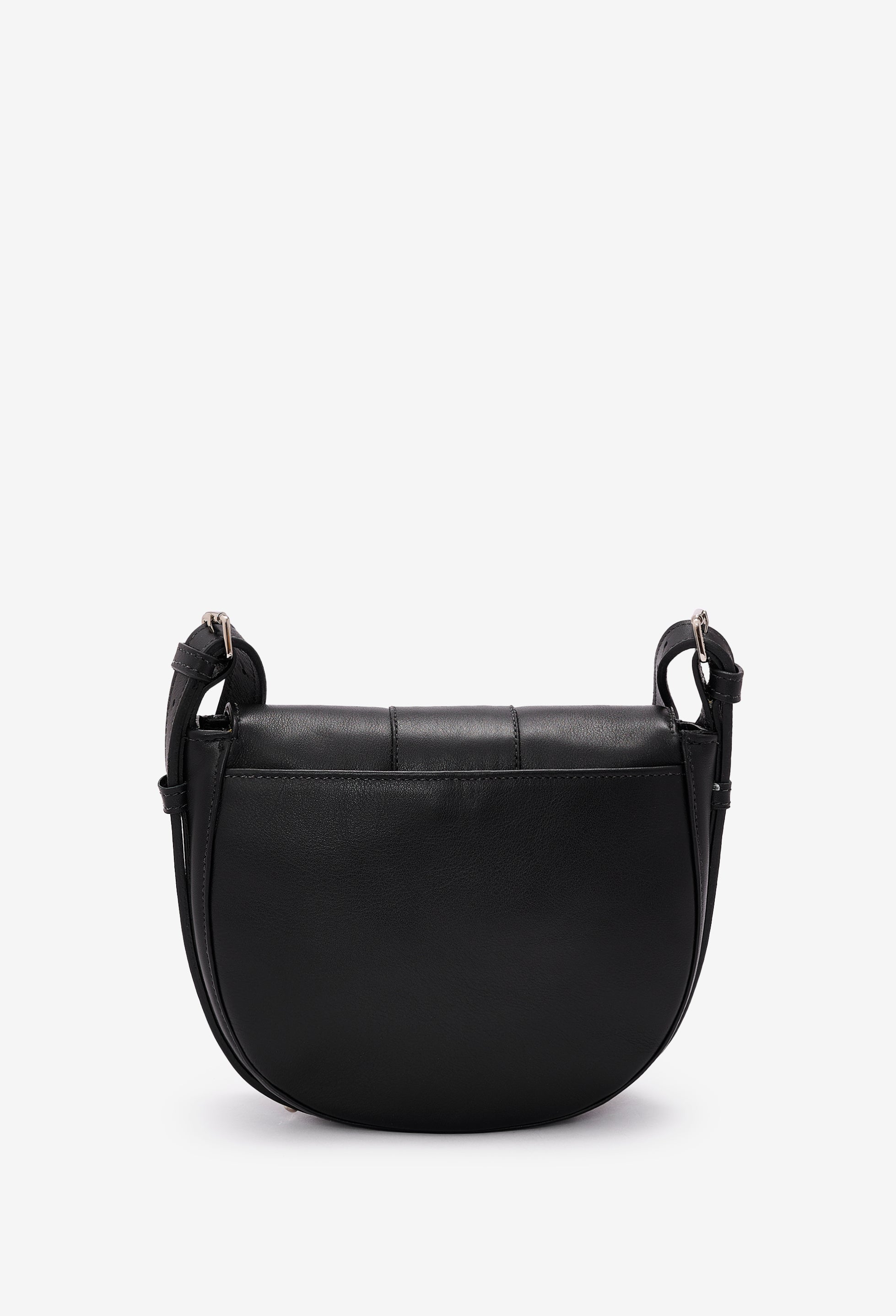 Sisa Leather Saddle Bag - Black