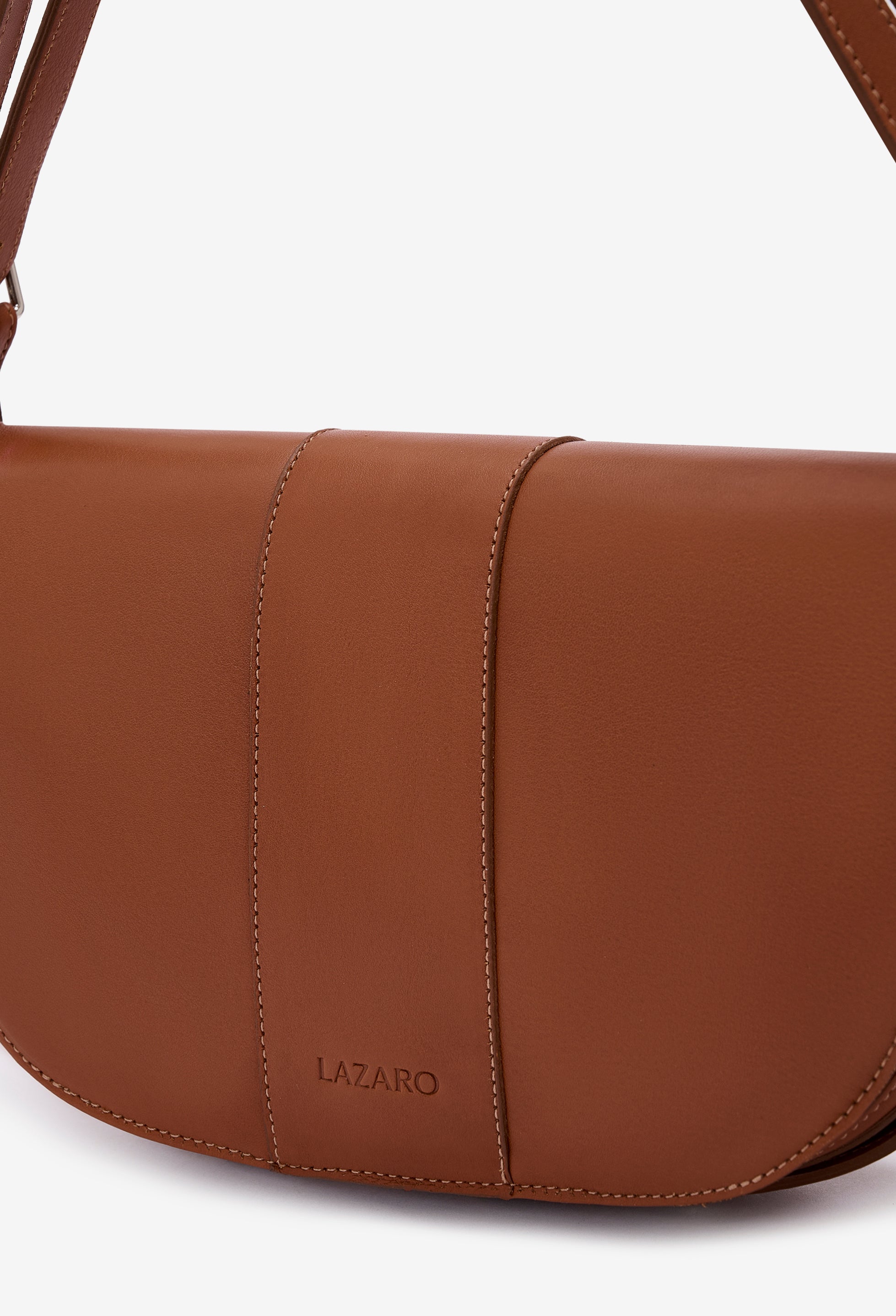 Sisa Leather Shoulder Bag - Cognac
