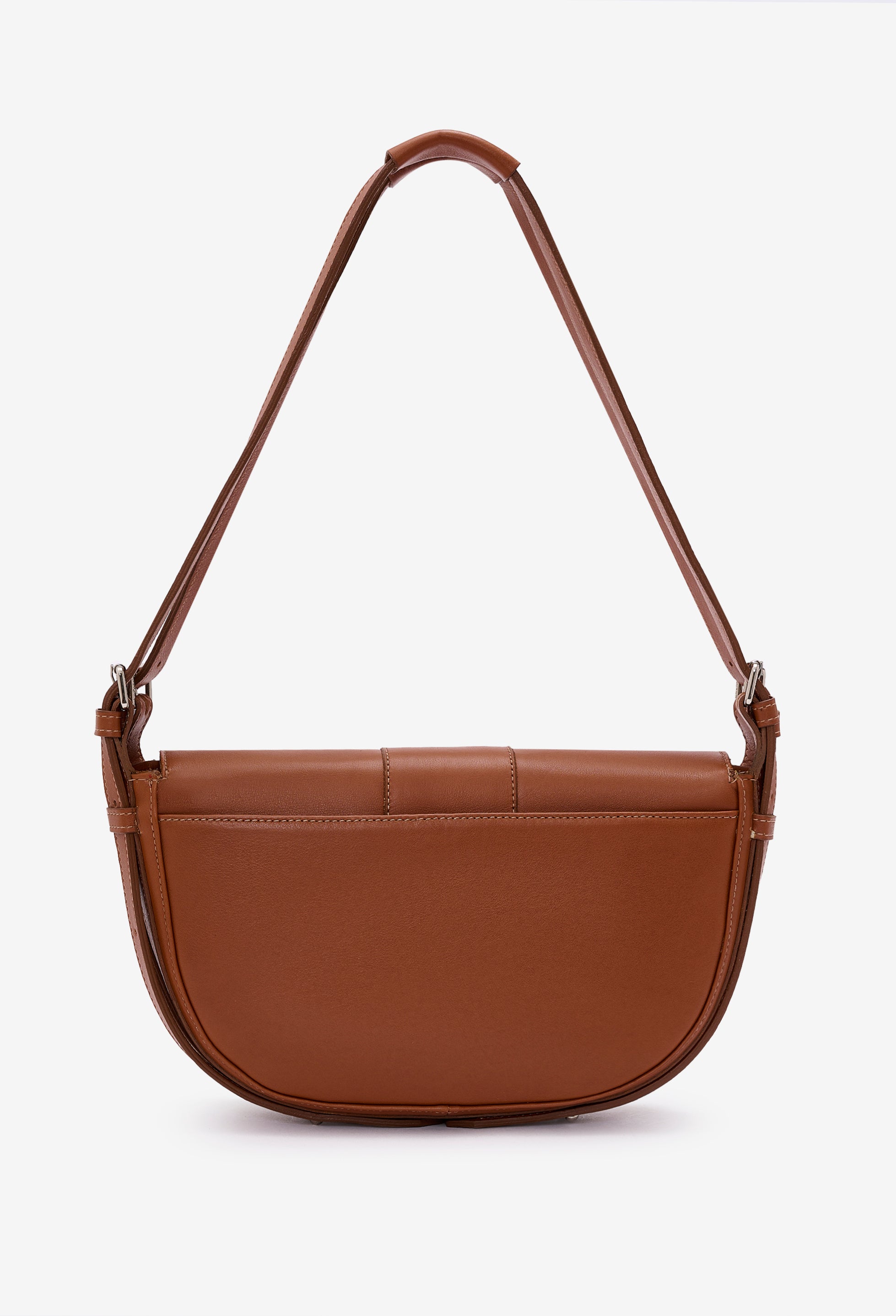 Sisa Leather Shoulder Bag - Cognac