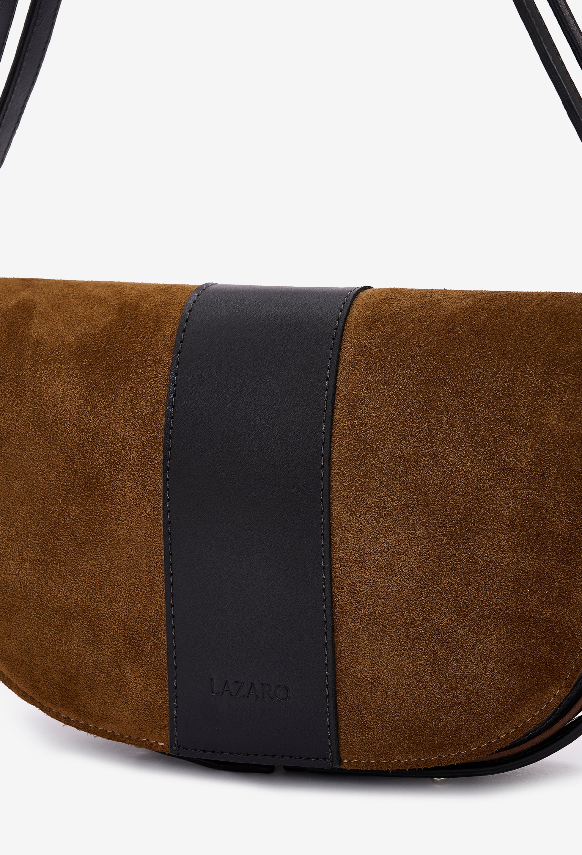 Sisa Leather Shoulder Bag - Tan Suede