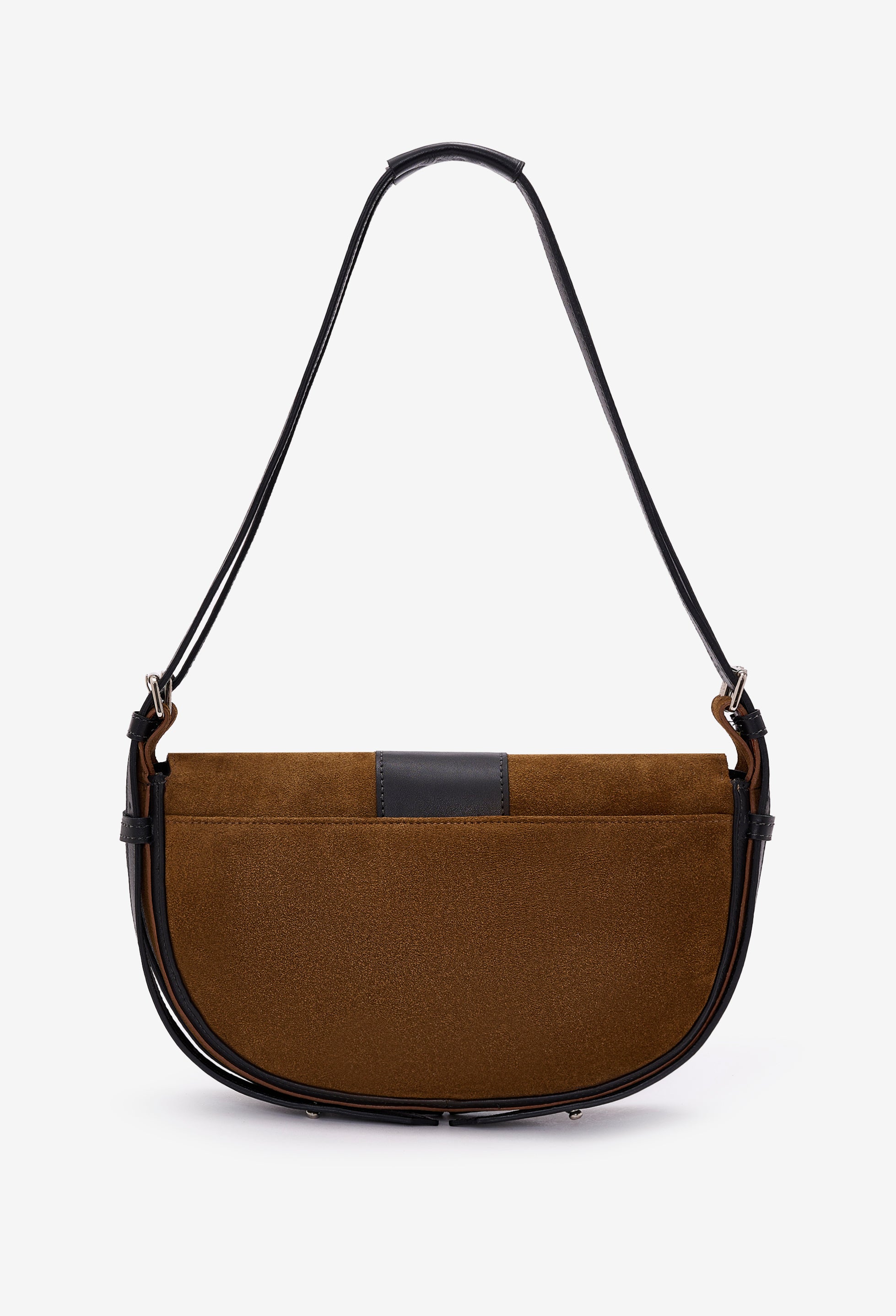 Sisa Leather Shoulder Bag - Tan Suede