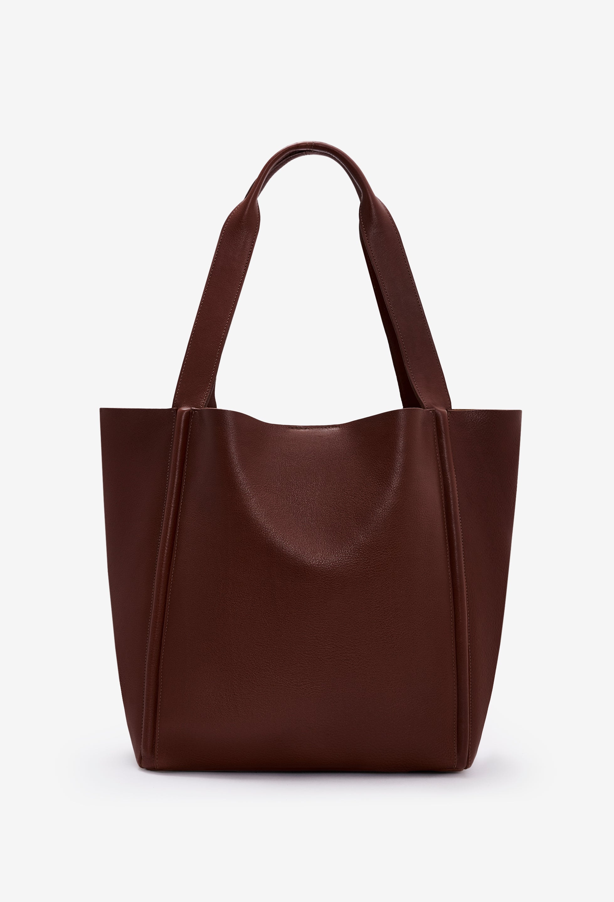 Tala Large Leather Tote Bag - Brown