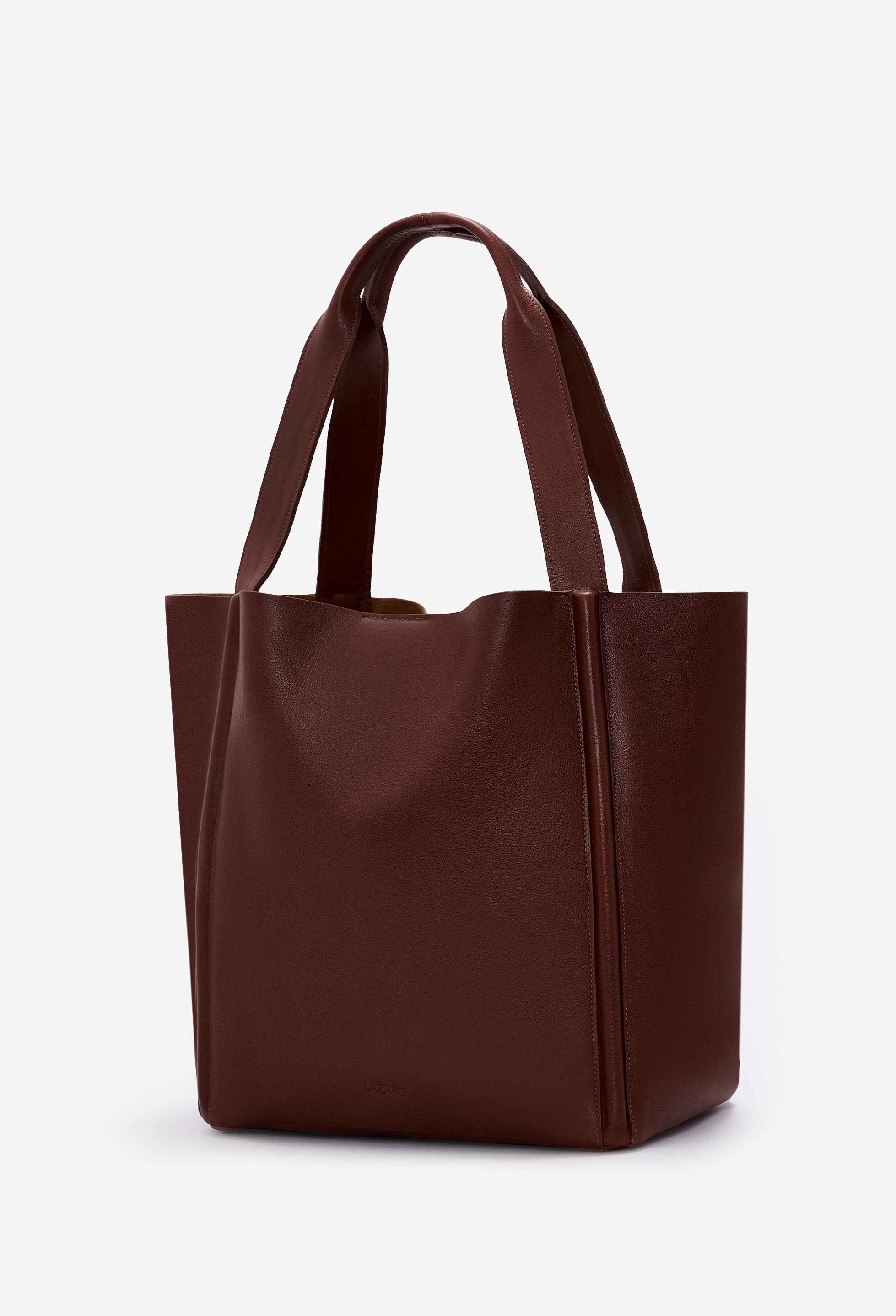 Tala Large Leather Tote Bag - Brown