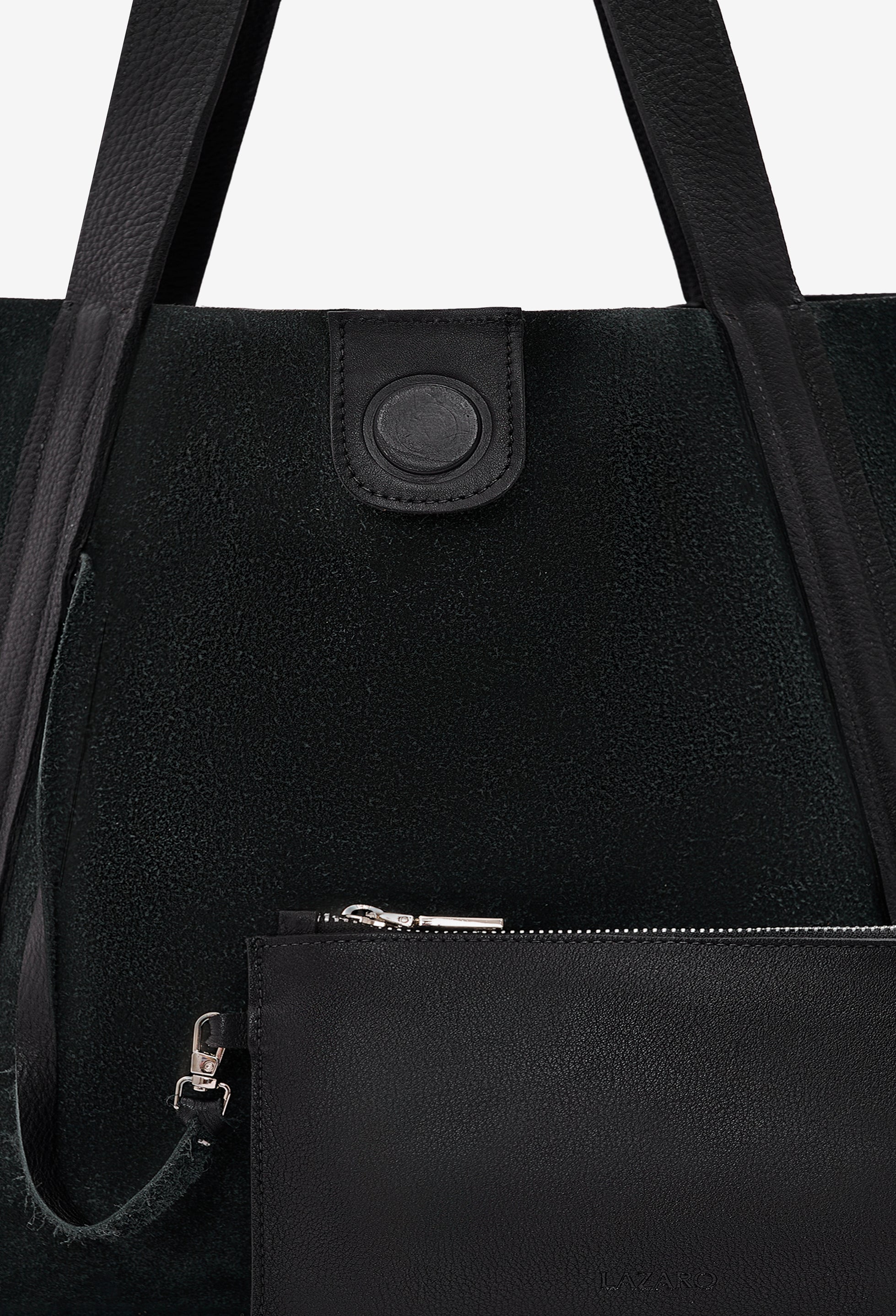 Tala Large Leather Tote Bag - Black