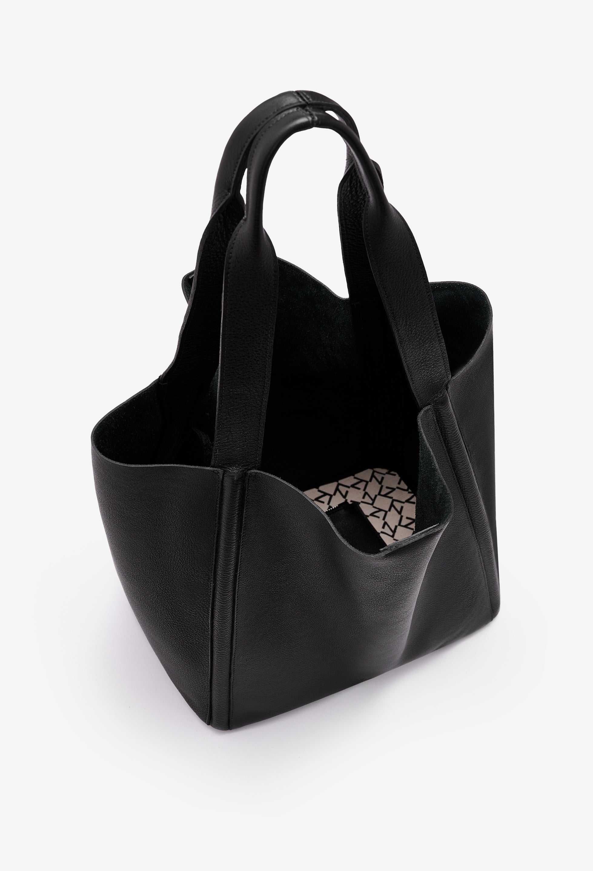 Tala Large Leather Tote Bag - Black