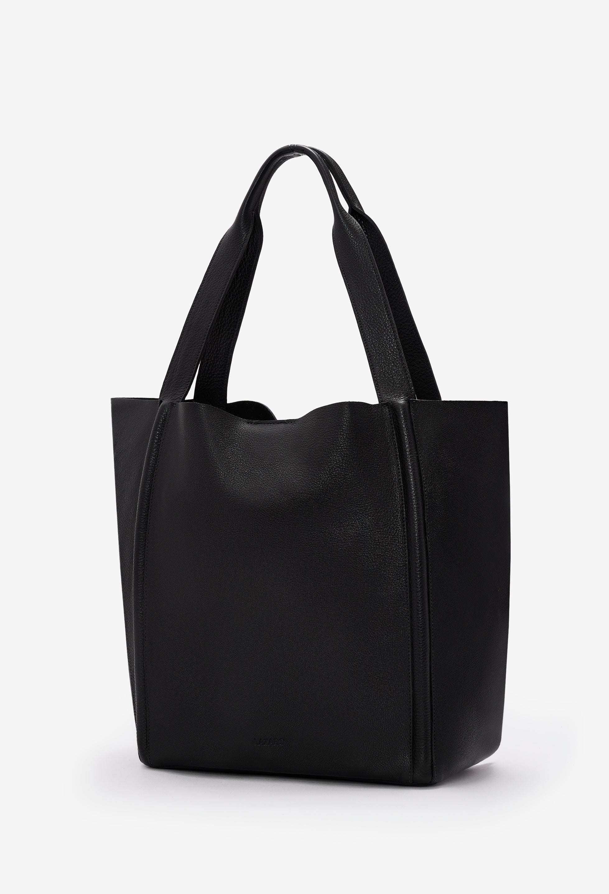 Tala Large Leather Tote Bag - Black