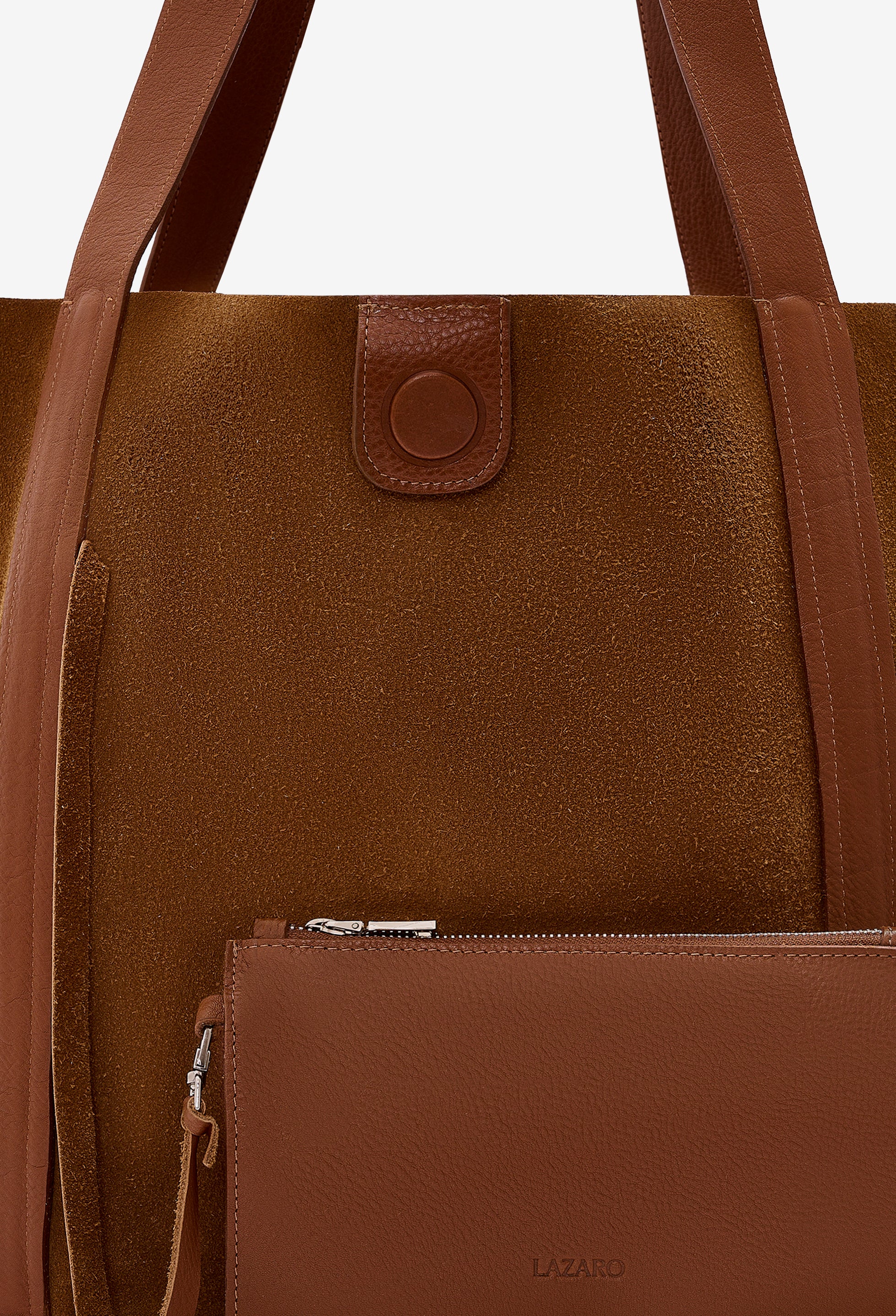 Tala Large Leather Tote Bag - Cognac