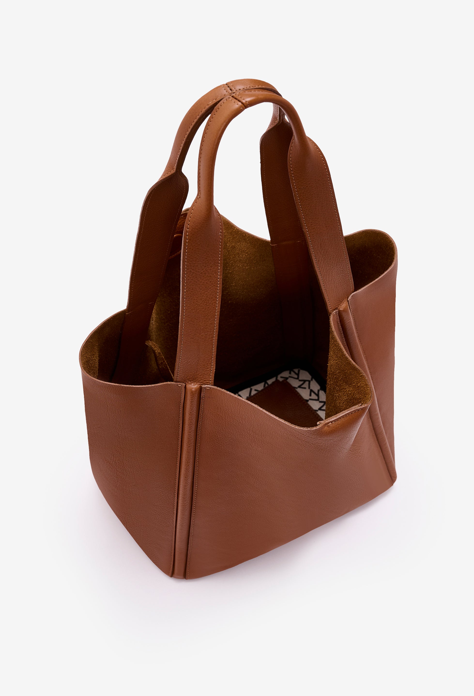 Tala Large Leather Tote Bag - Cognac