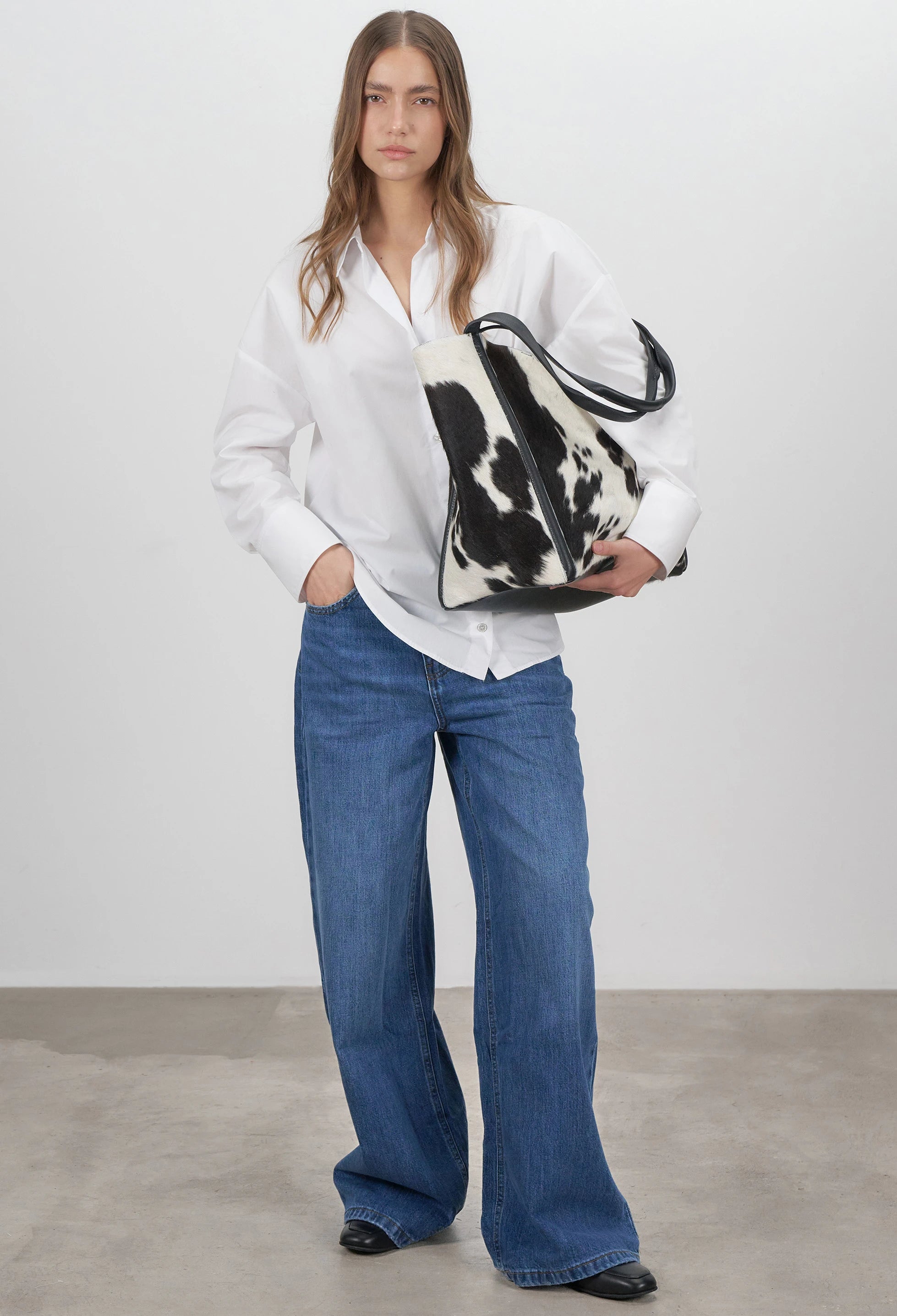 Tala Large Leather Tote Bag - Cowhide