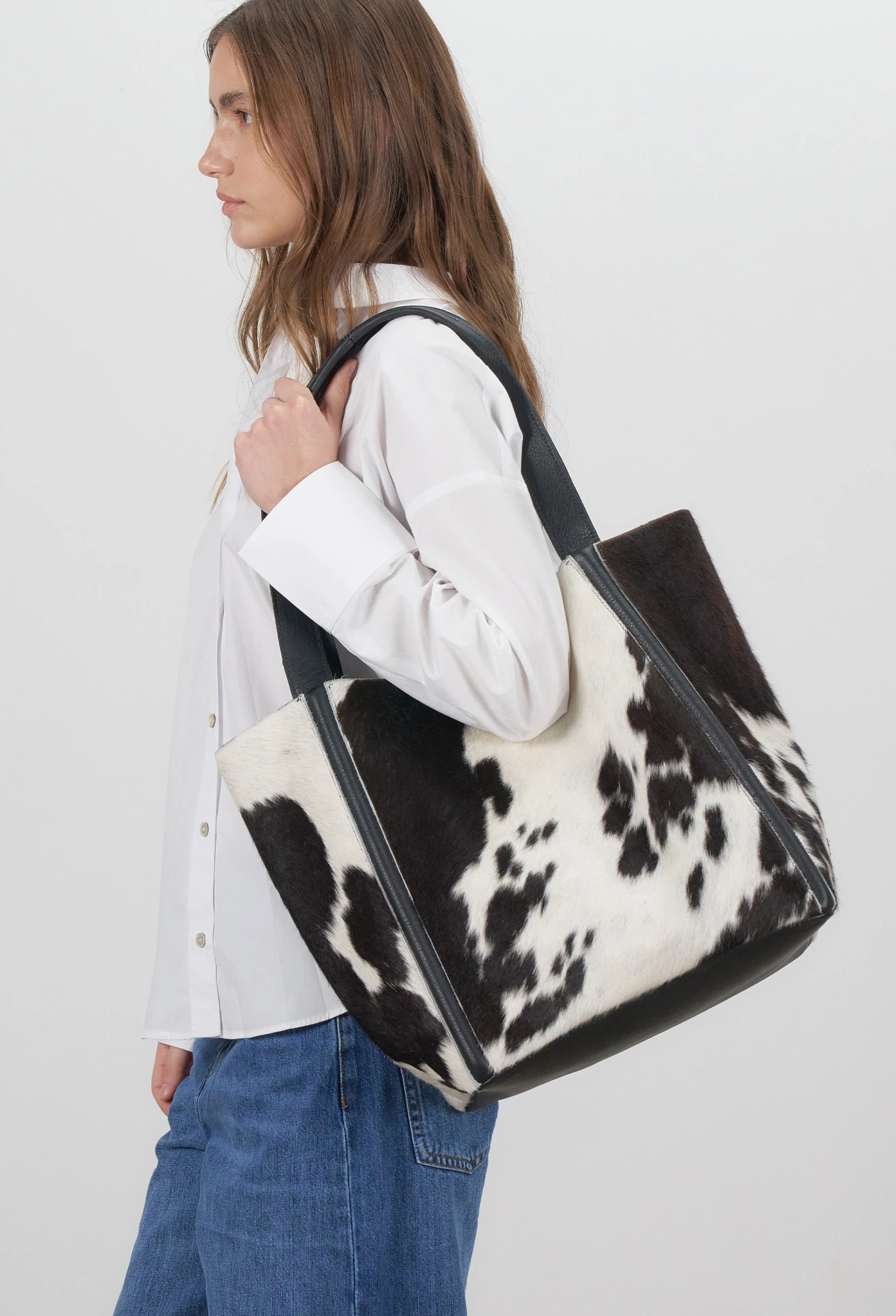 Tala Large Leather Tote Bag - Cowhide