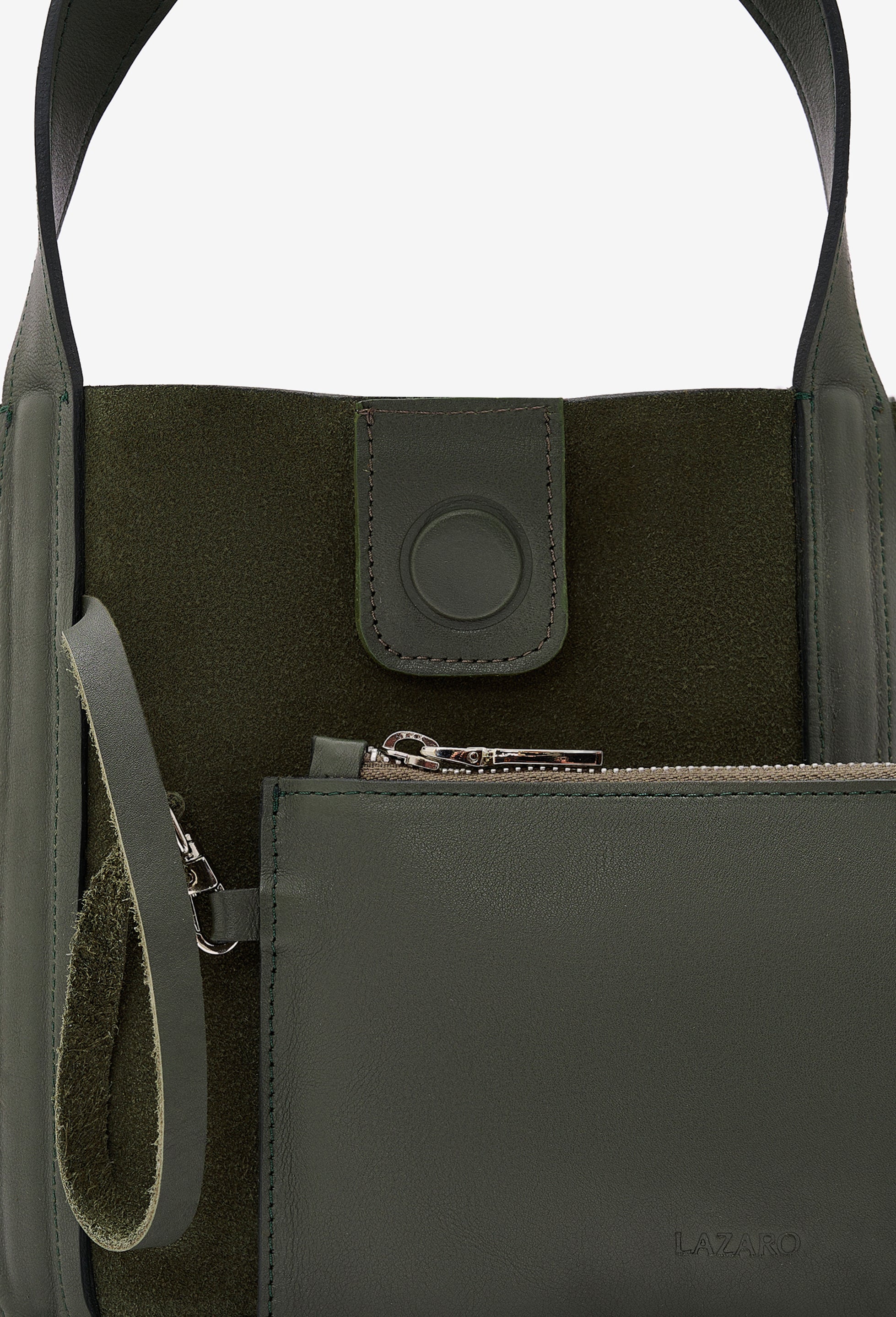 Tala Small Leather Tote Bag - Olive