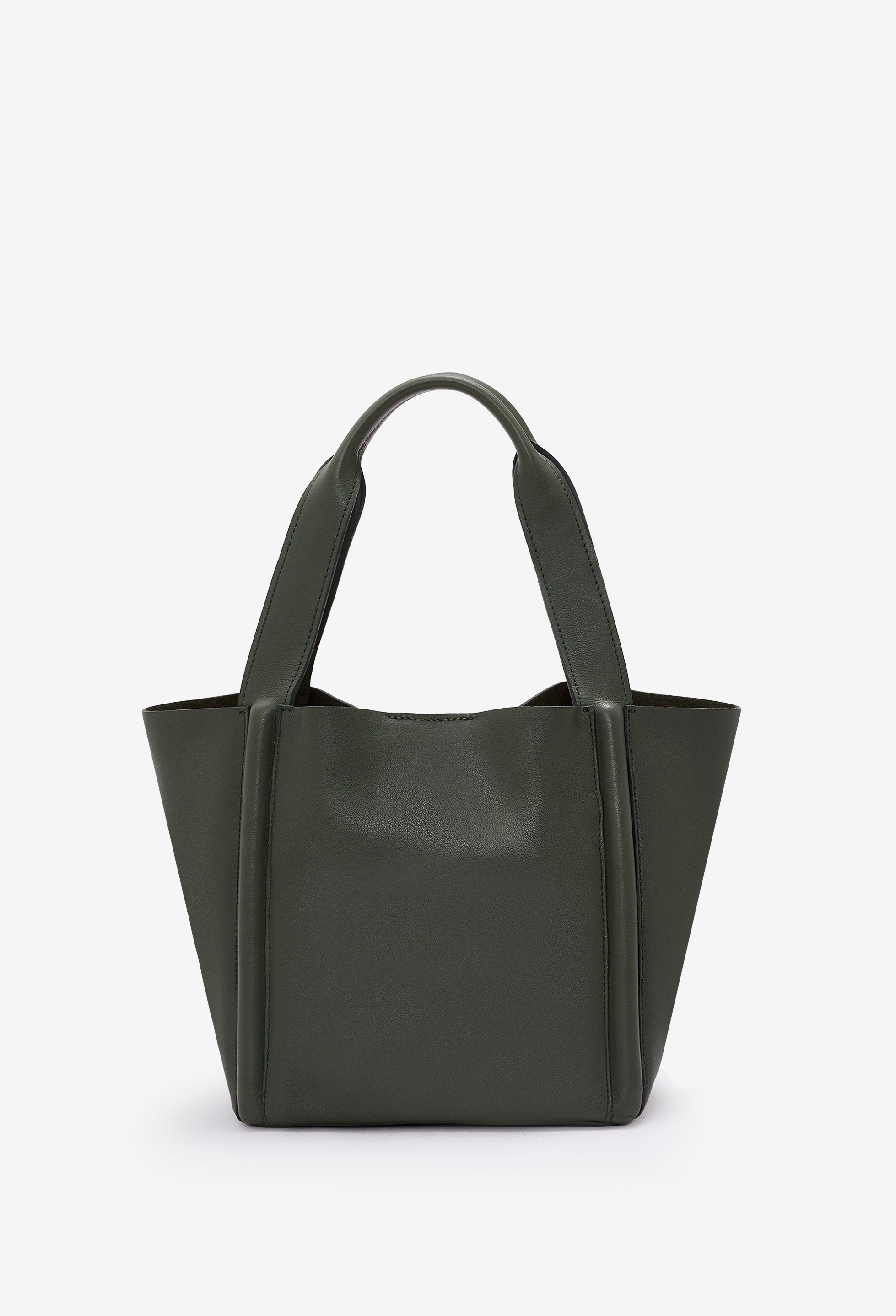 Tala Small Leather Tote Bag - Olive
