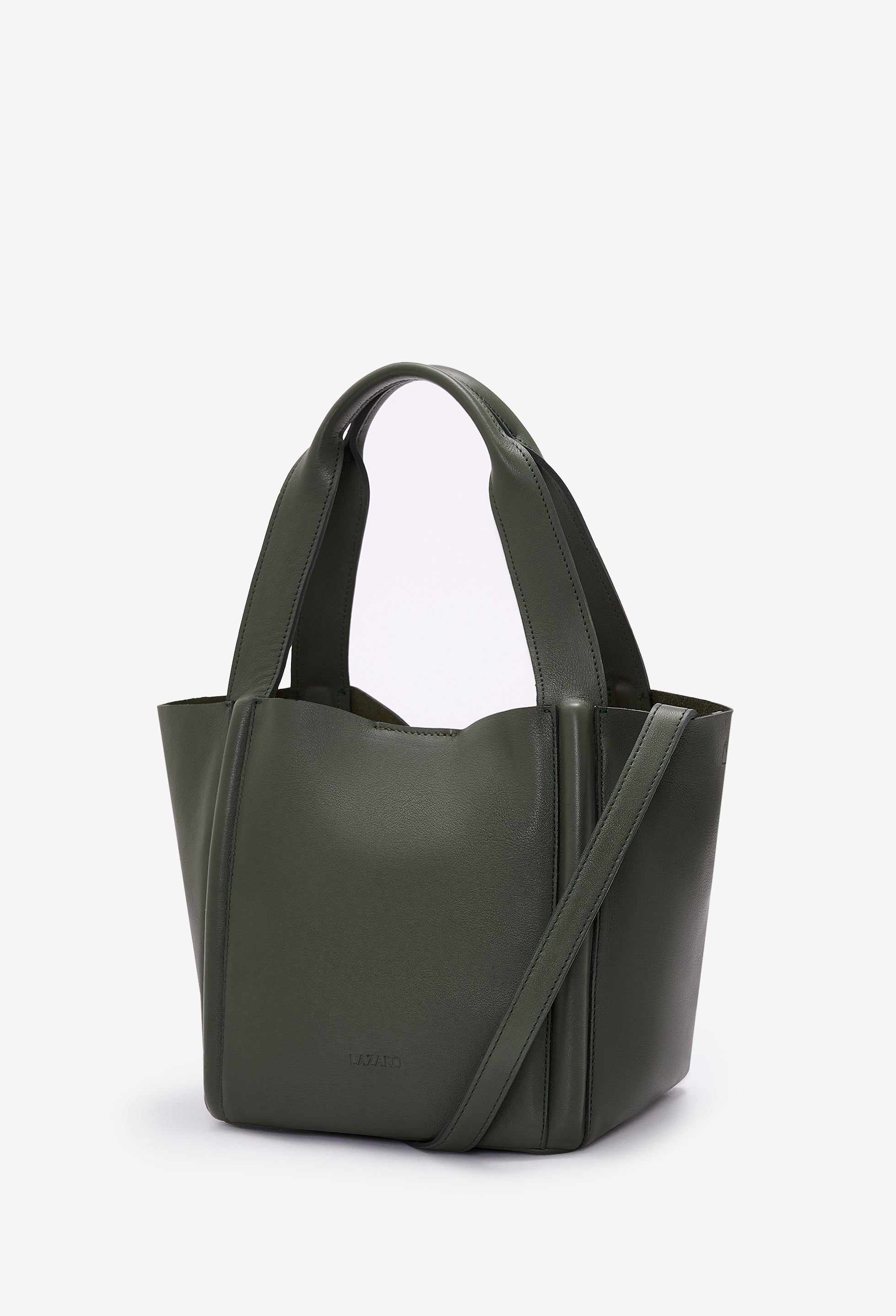 Tala Small Leather Tote Bag - Olive