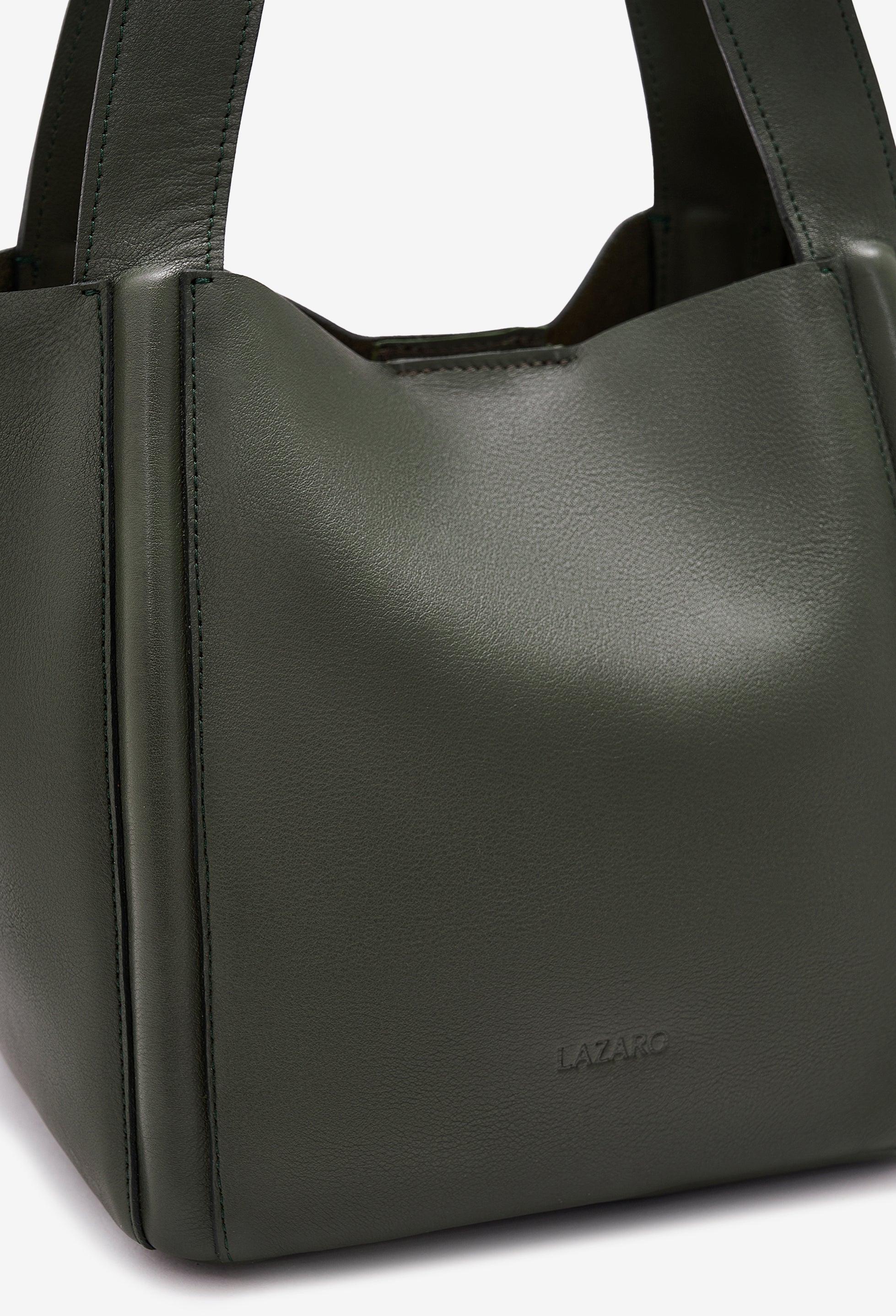 Tala Small Leather Tote Bag - Olive