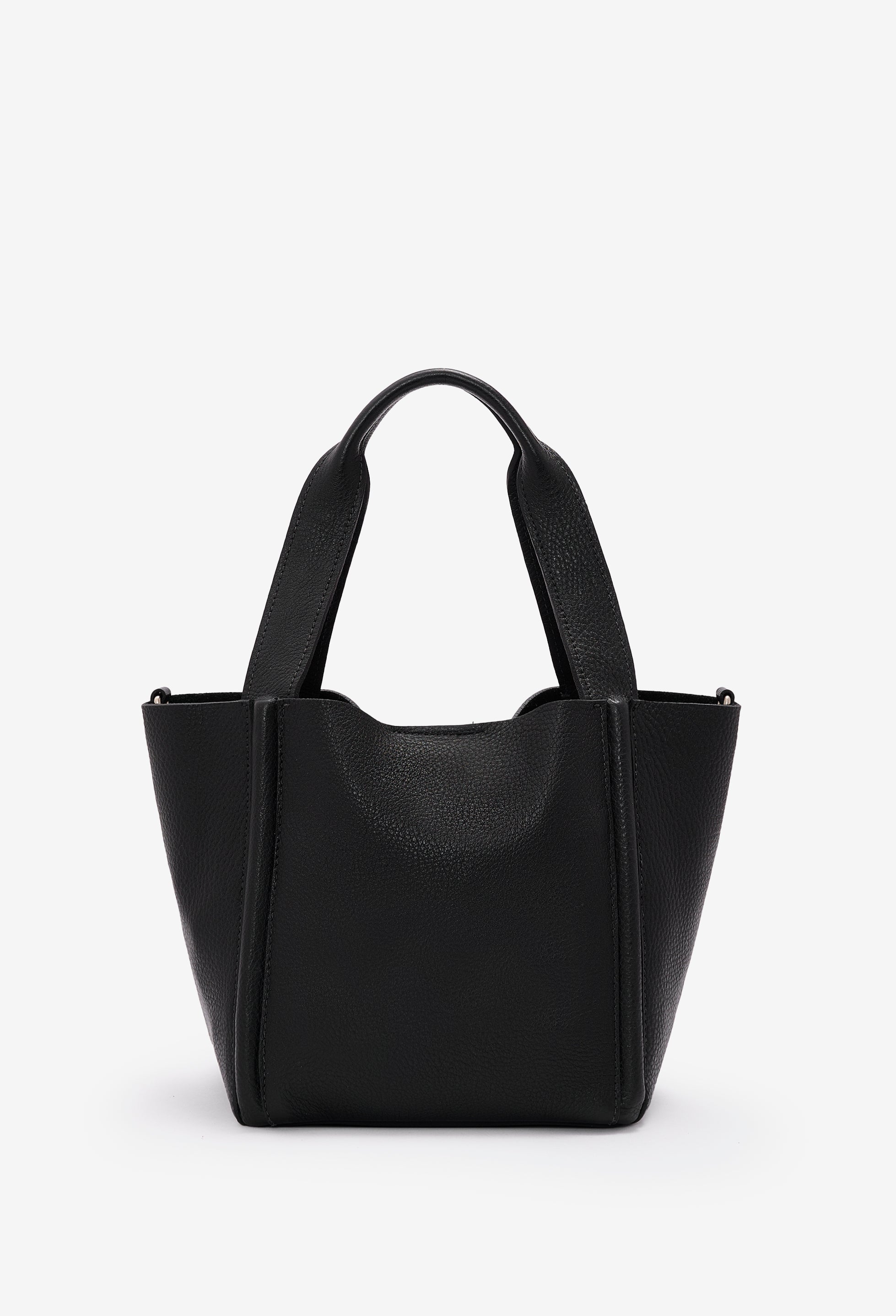 Tala Small Leather Tote Bag - Black