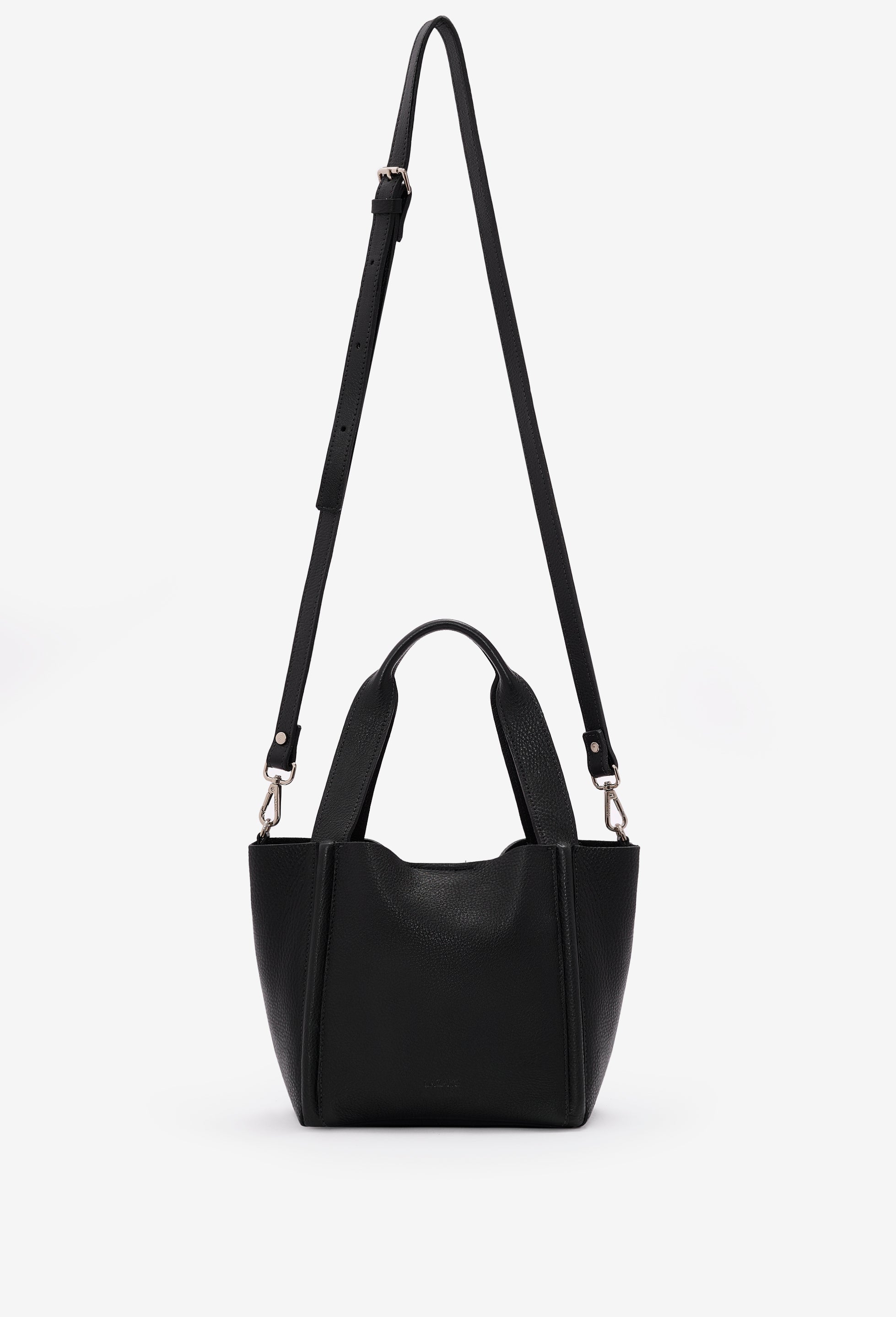Tala Small Leather Tote Bag - Black