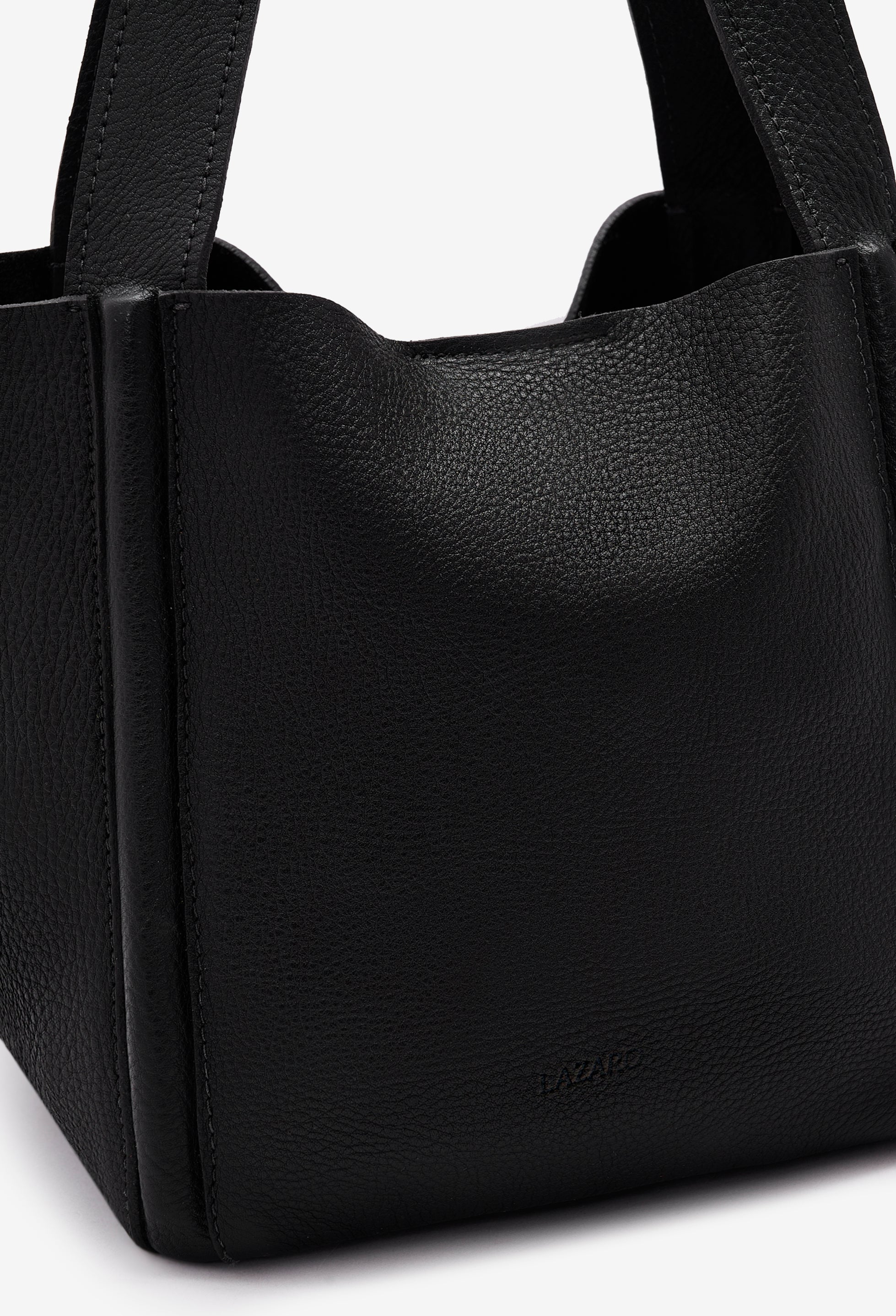 Tala Small Leather Tote Bag - Black